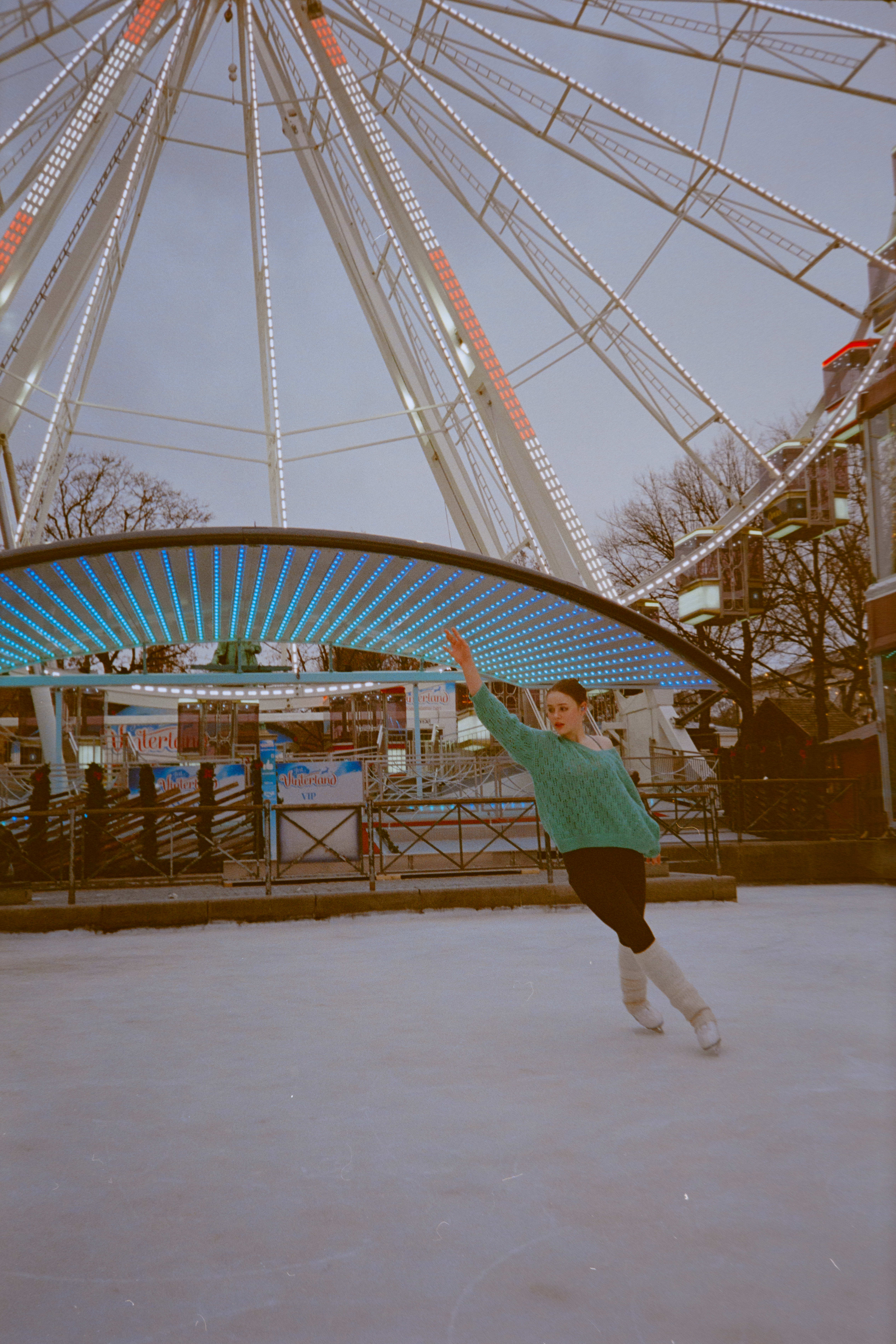 Solveig fikk hele skøytebanen for seg selv en tirsdag formiddag.