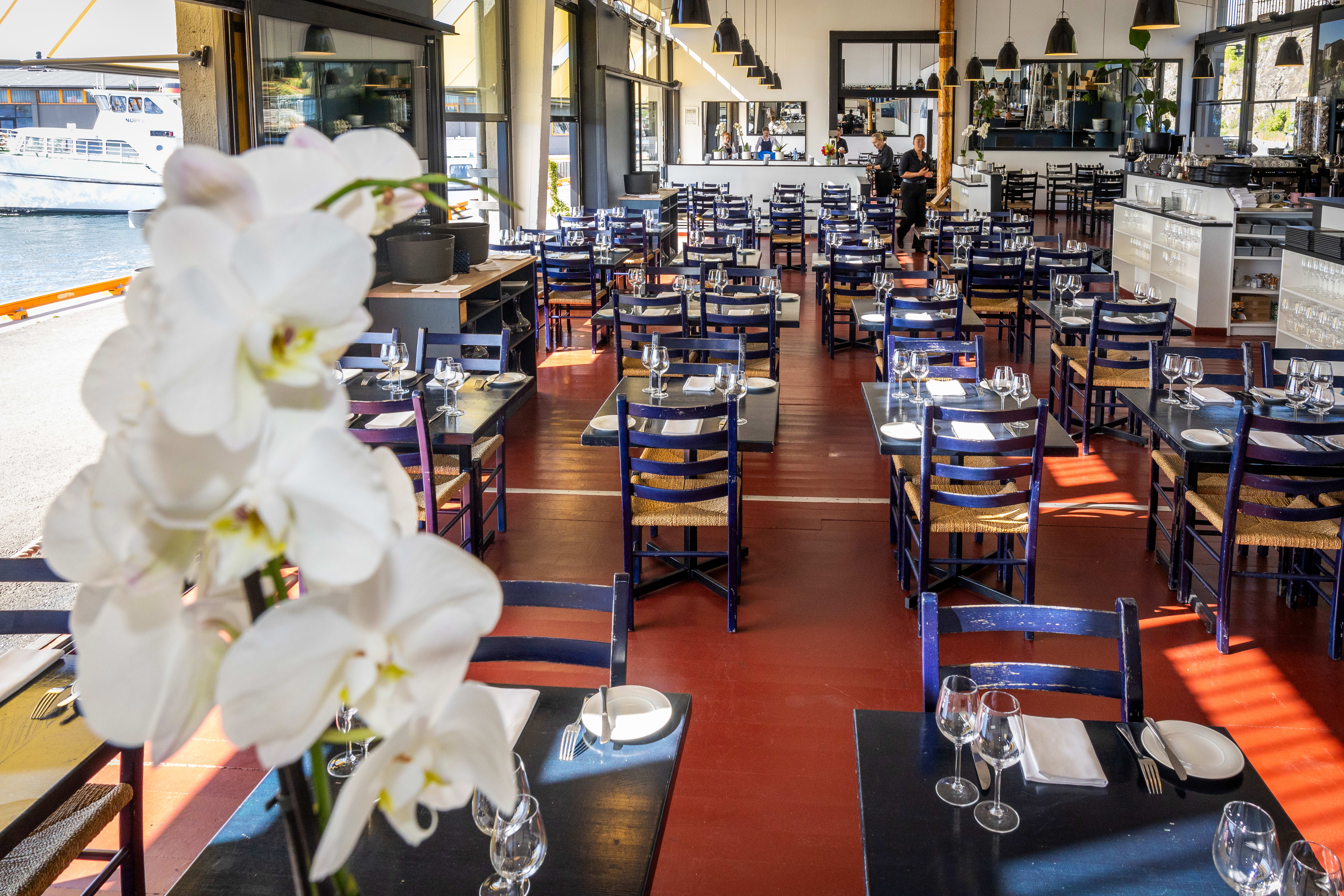 Stort og åpent lokale. 