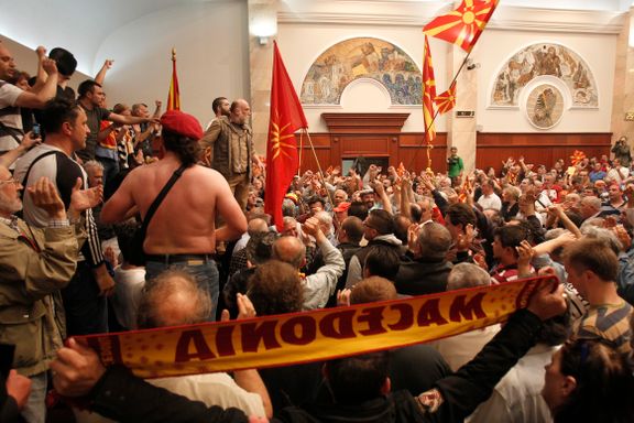 Demonstranter stormet parlamentet i Makedonia