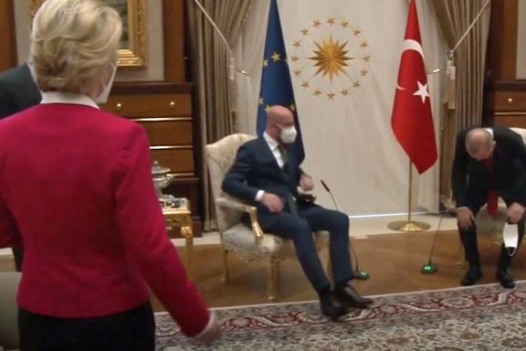 Pinlig øyeblikk da EU-presidenten besøkte Tyrkia