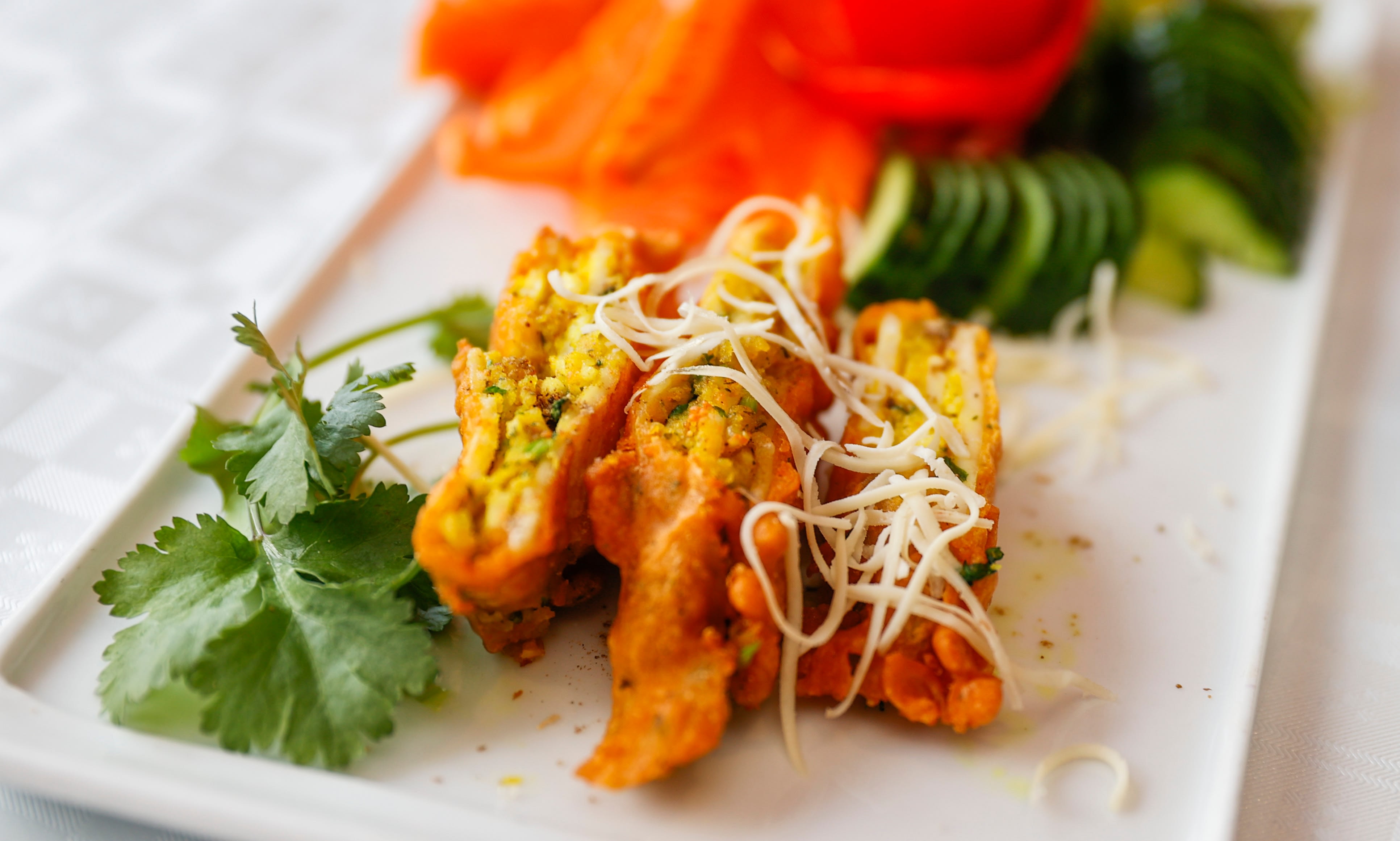 Indisk vårrull er en smakfull start på måltidet.