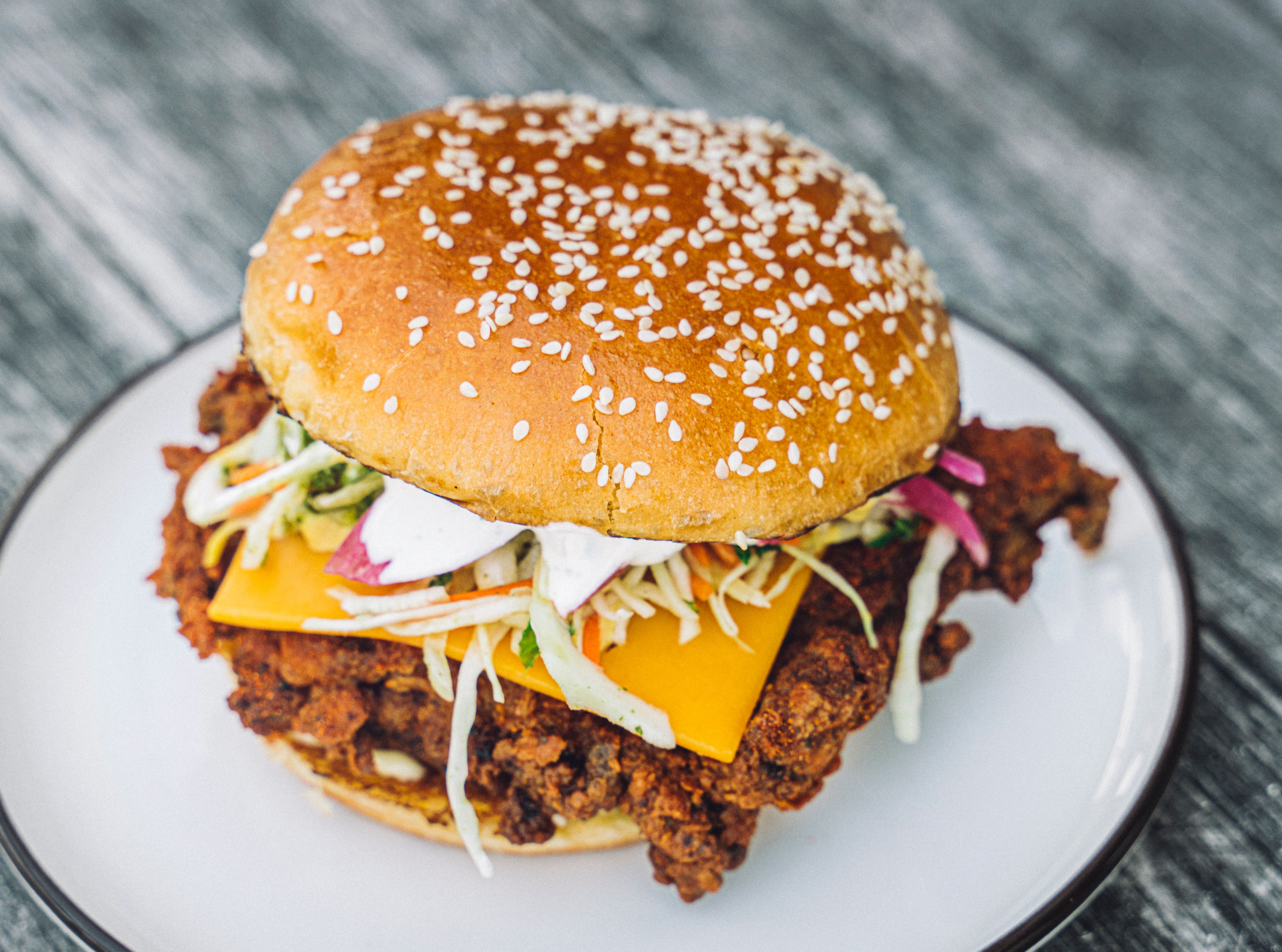 Birdmans burger fra Down South Deli.