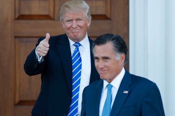  Trump støtter Mitt Romney som senator-kandidat 