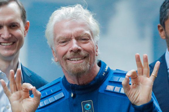Richard Branson var på kanten mot verdensrommet