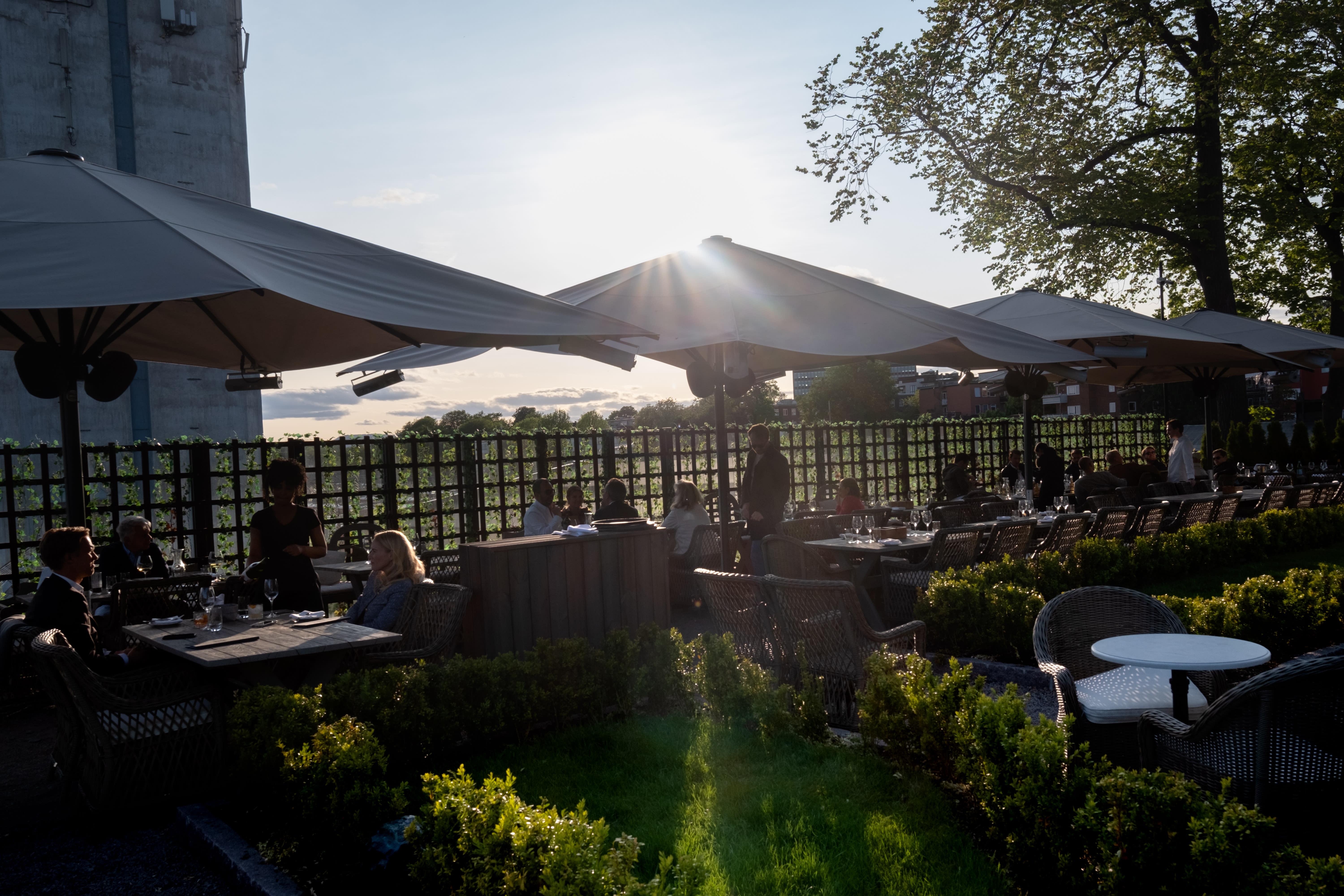 Flott uteservering, men langt fra Oslos fineste. 