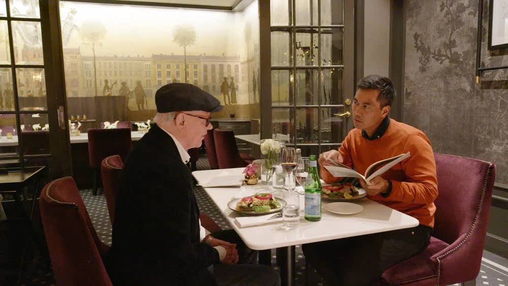 Christian Strand og adoptivfaren Arne like før sistnevnte døde.