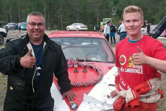 Suveren bilcross-seier for Marius (17): – En fantastisk opptur etter så mange nedturer i år