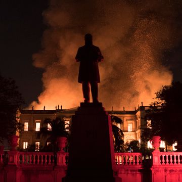 Nasjonalmuseet i Rio i flammer