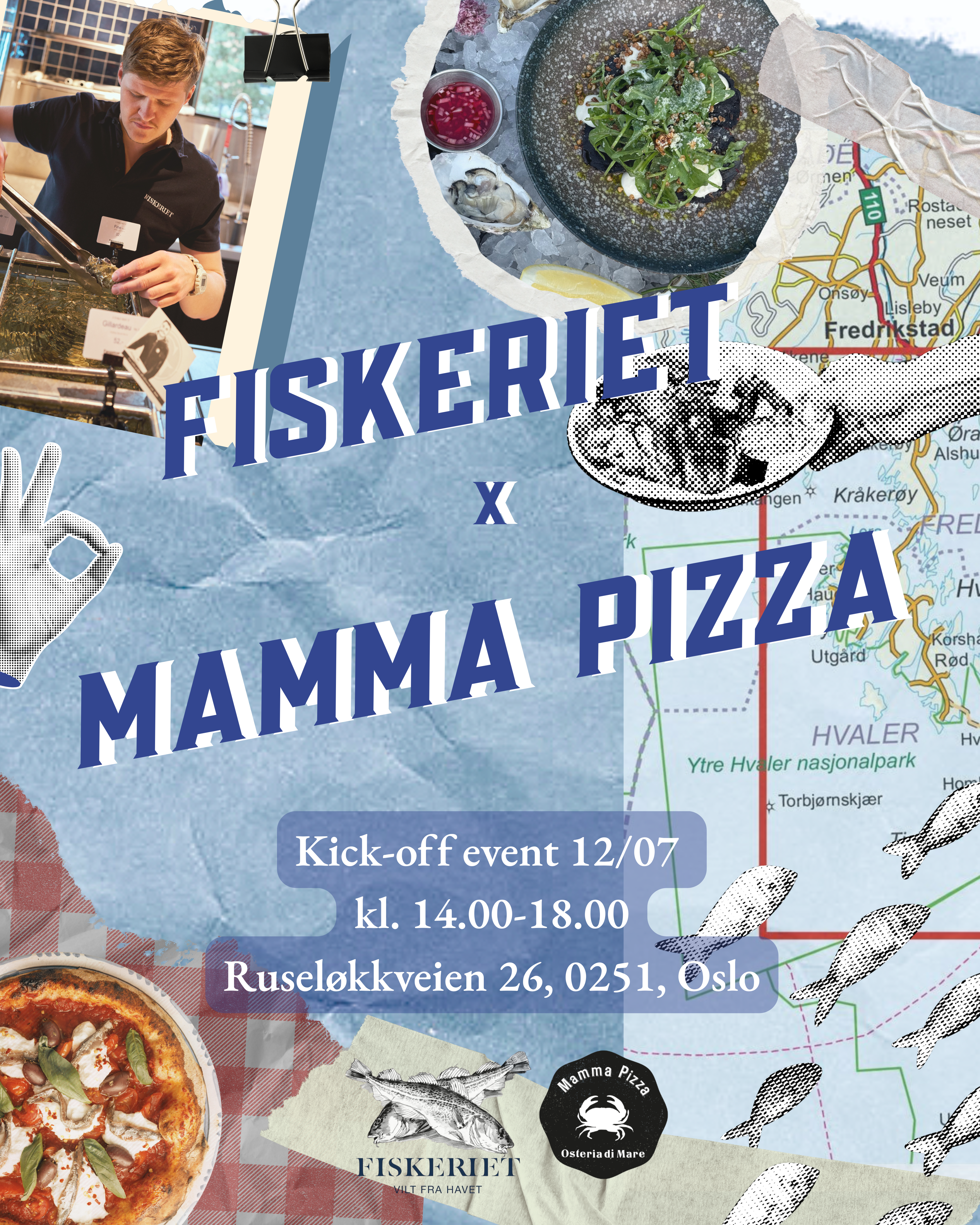 På lørdag kan du oppleve den første dagen av samarbeidet mellom Fiskeriet og Mamma Pizza. 