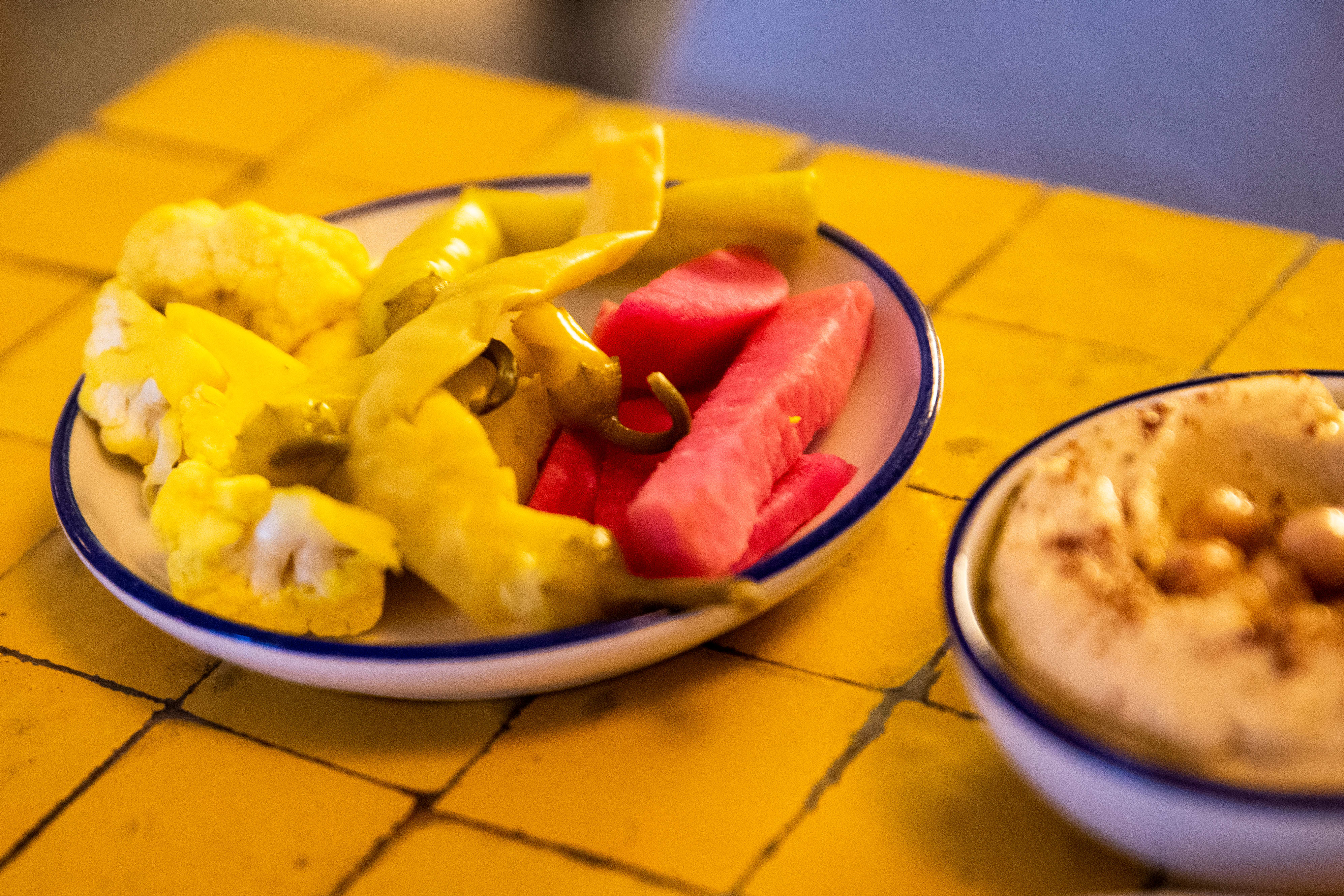 Grønnsaker er fint til alle dippene. 