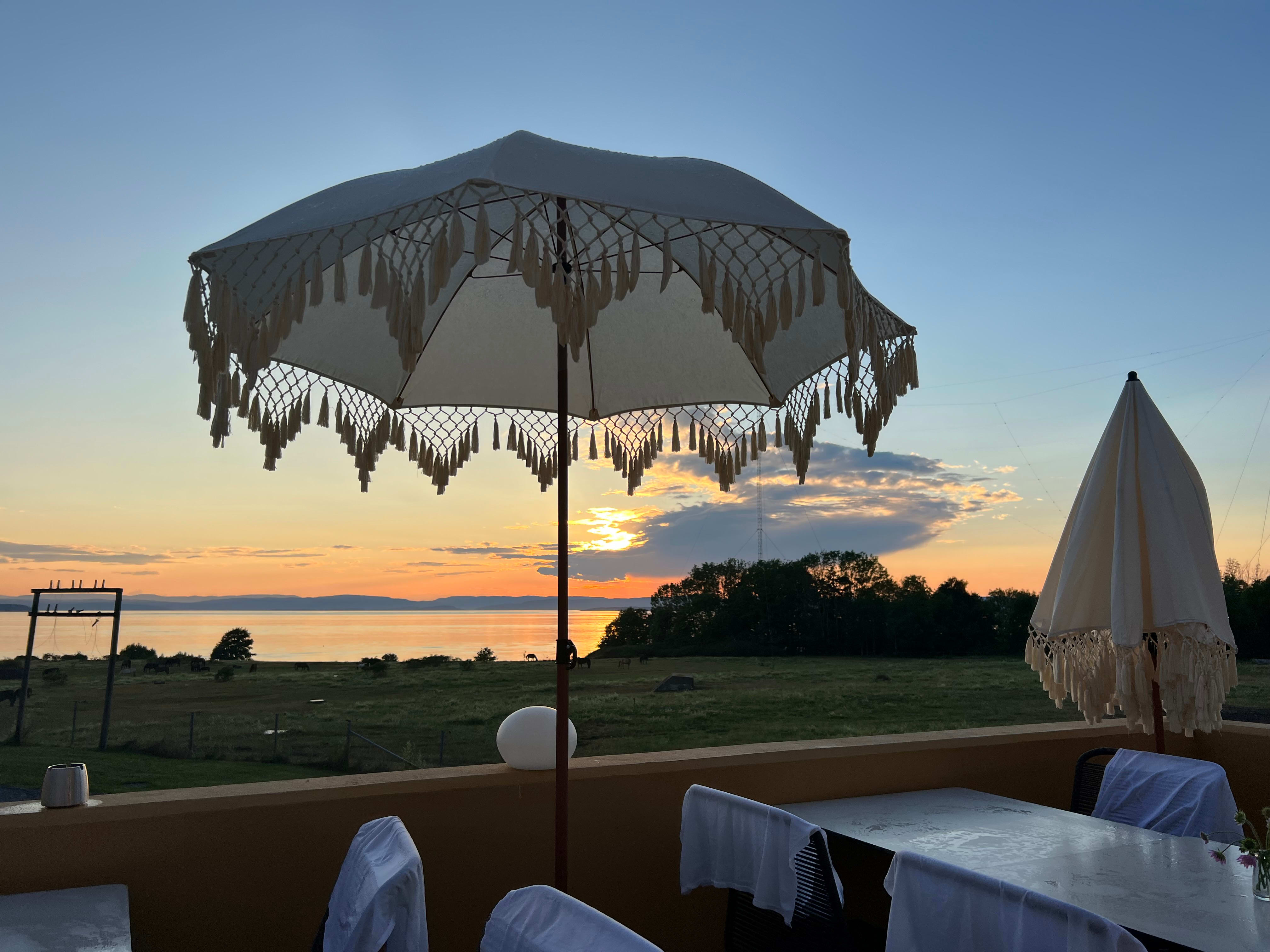 Vakker utsikt også om kvelden. 