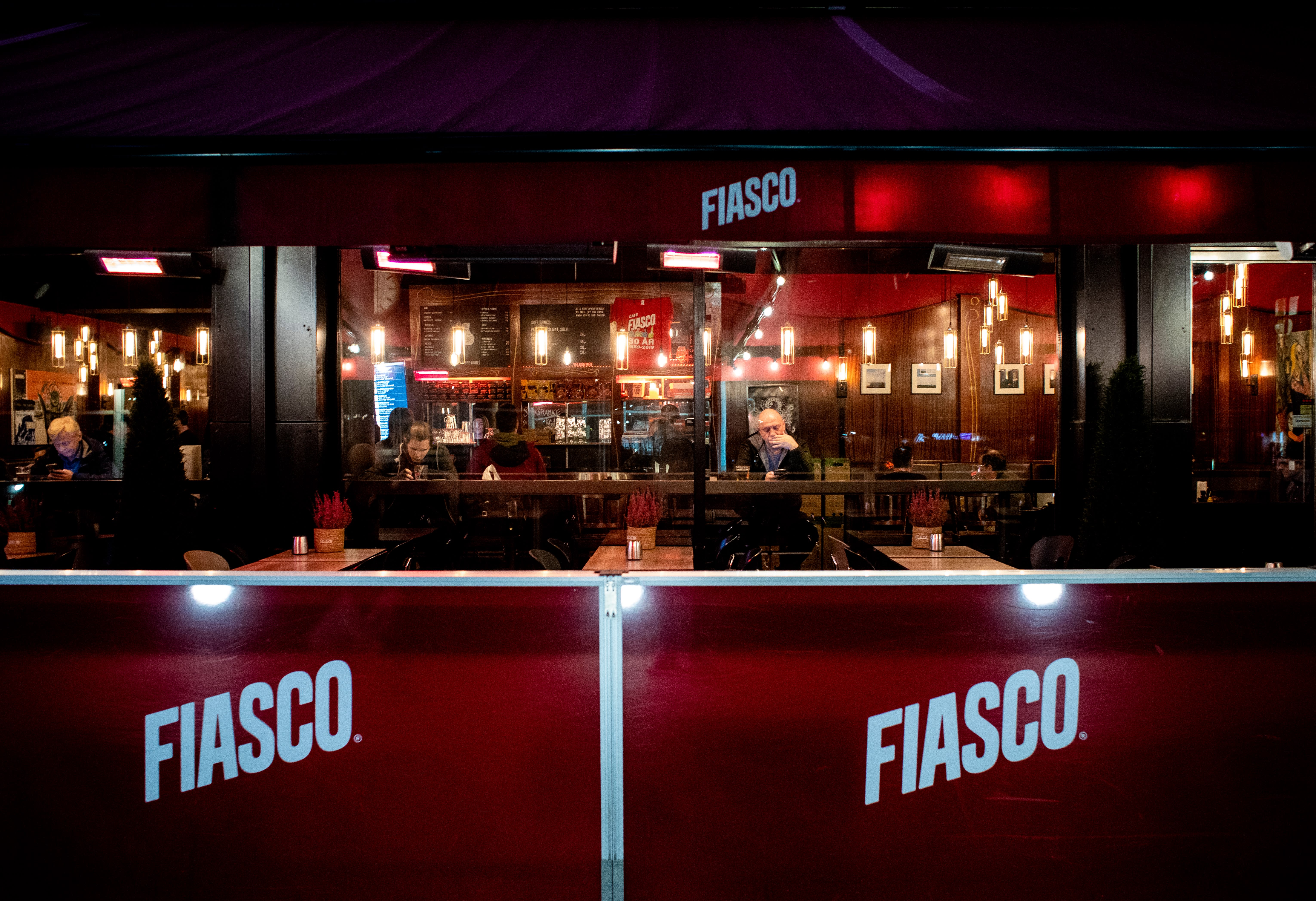 Uteserveringen på Fiasco er populær både sommer og vinter.