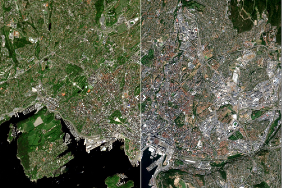   Se satelittbildene: Slik har ekstremtørken rammet Oslo  