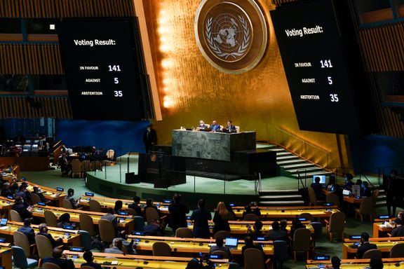 Da FN vedtok å fordømme Russland, stemte 39 land blankt eller imot. De representerer 4,5 mrd. av verdens befolkning.