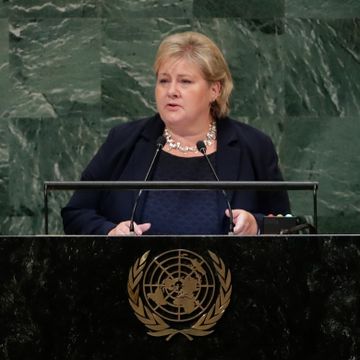 Solberg talte i FN