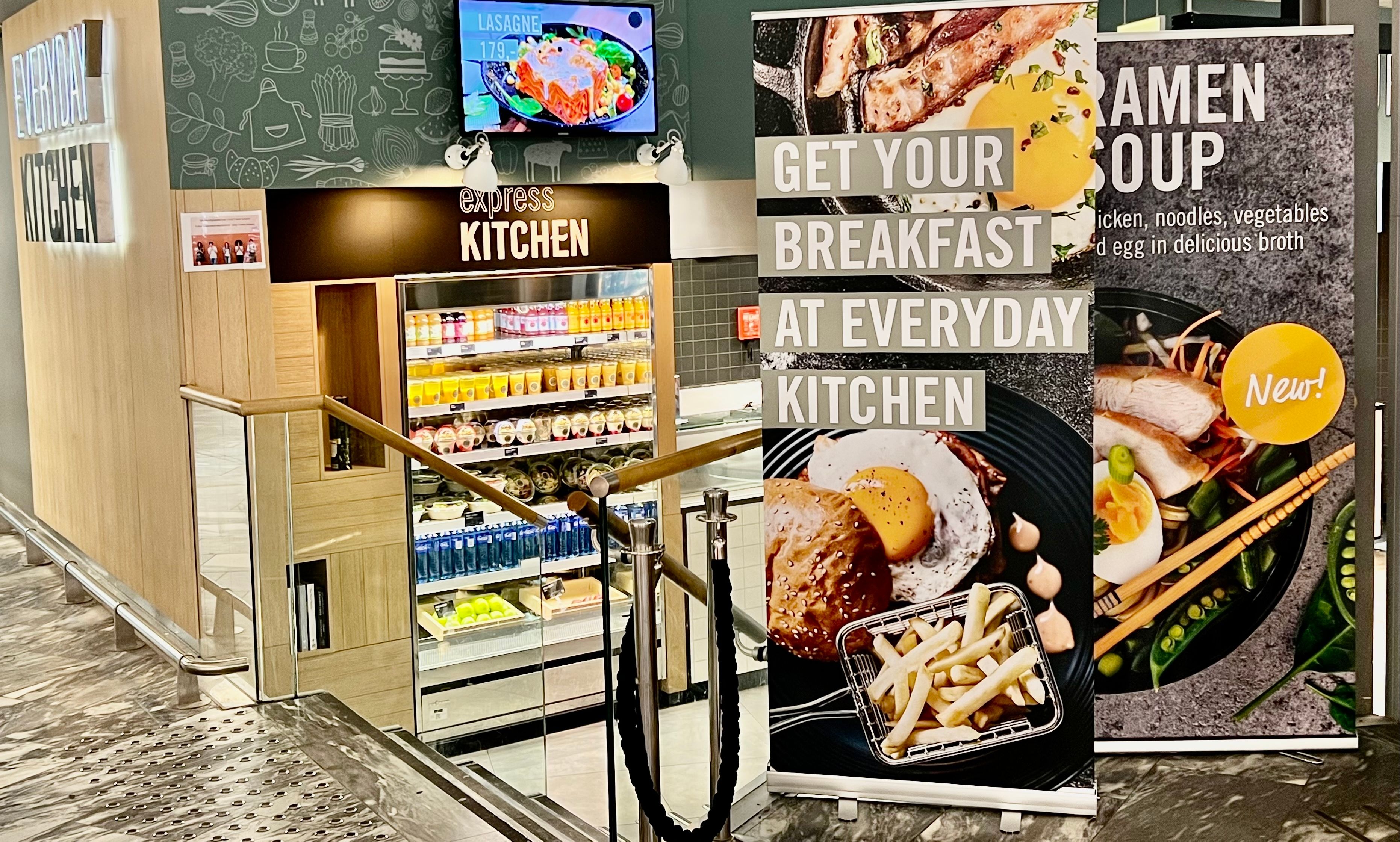 Det er åpent tidlig på morgenkvisten her, men ta til nød en kaffe. 