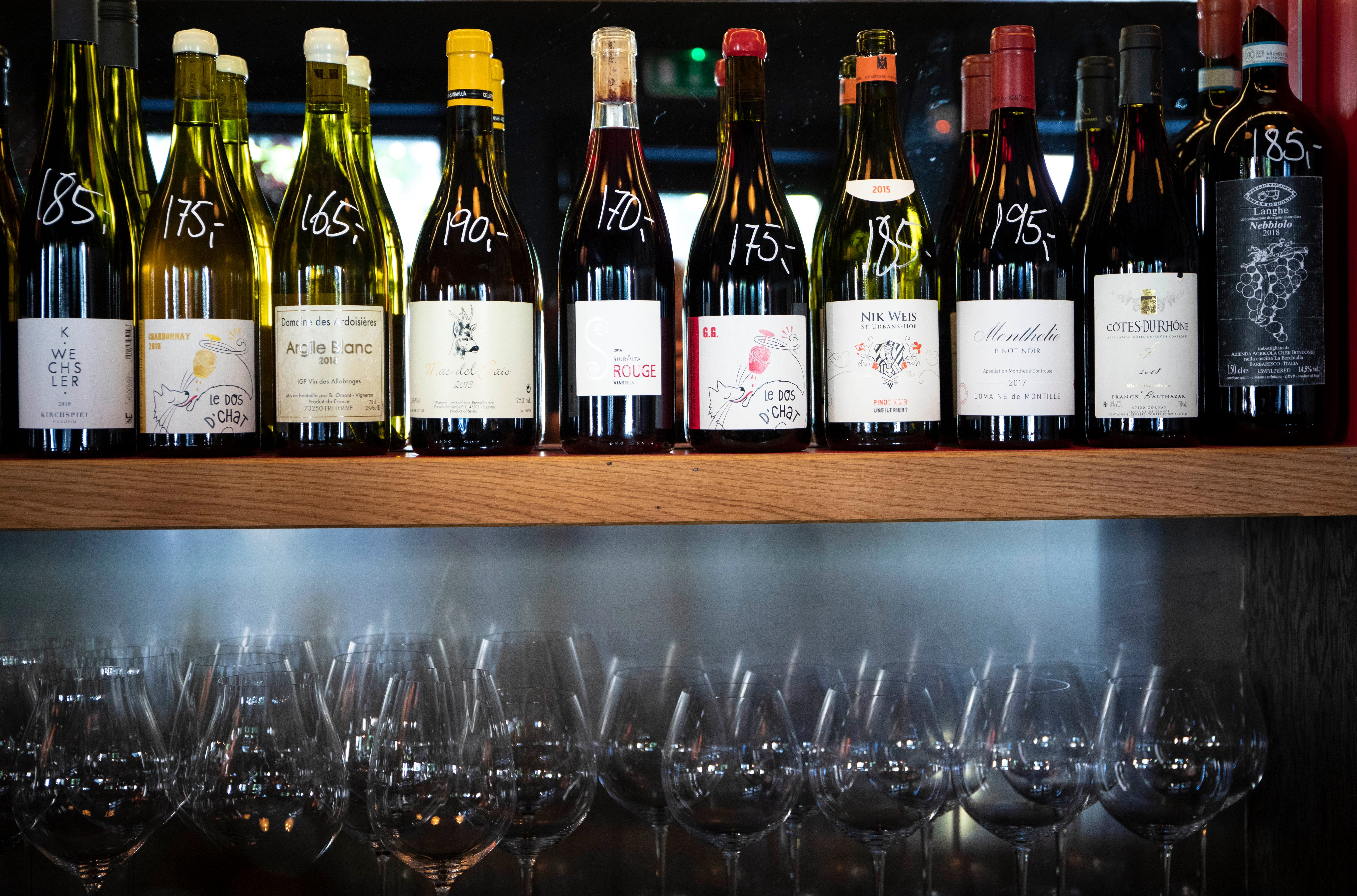 Et velplukket utvalg av gode viner. 