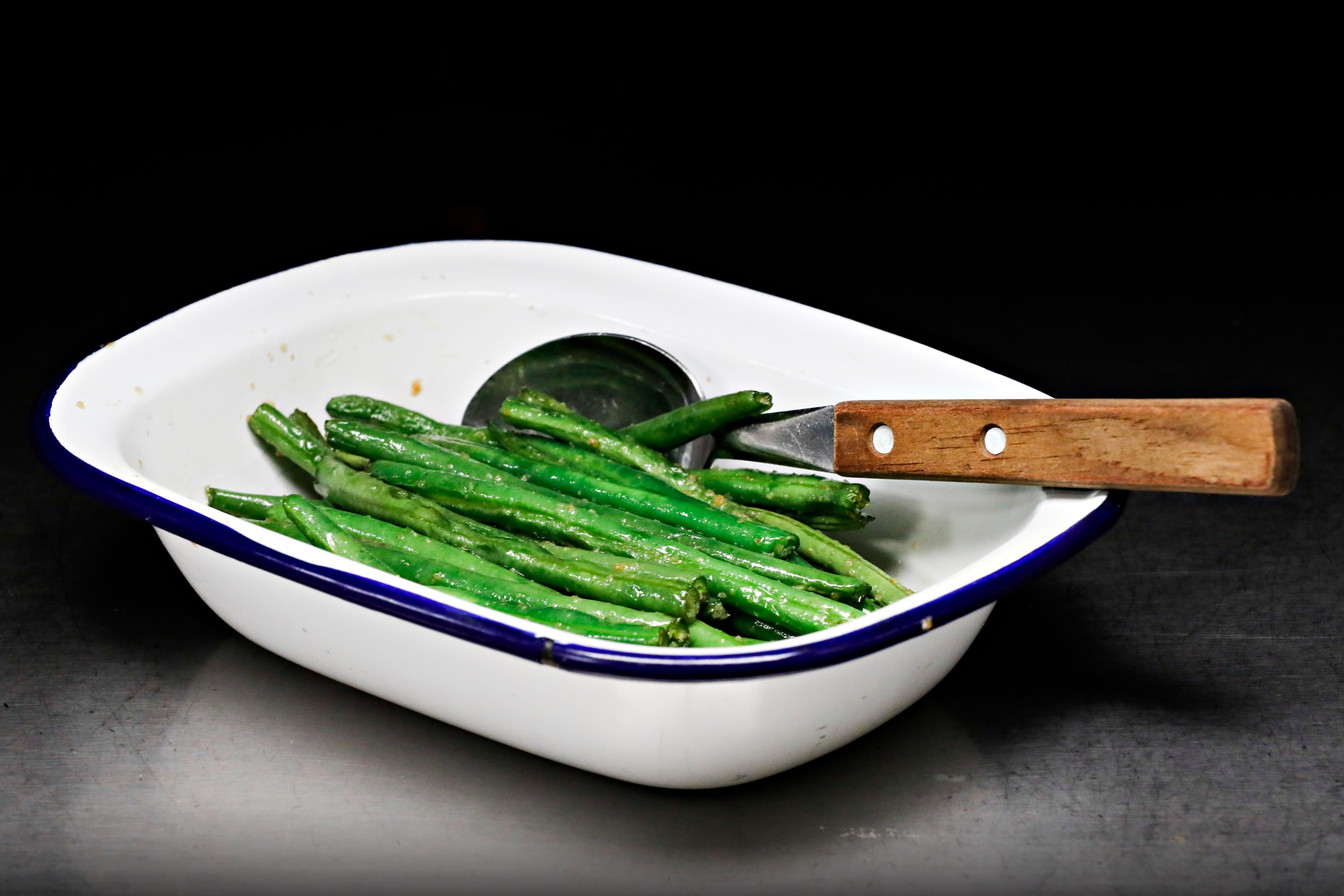 De grønne bønnene er en deilig siderett.