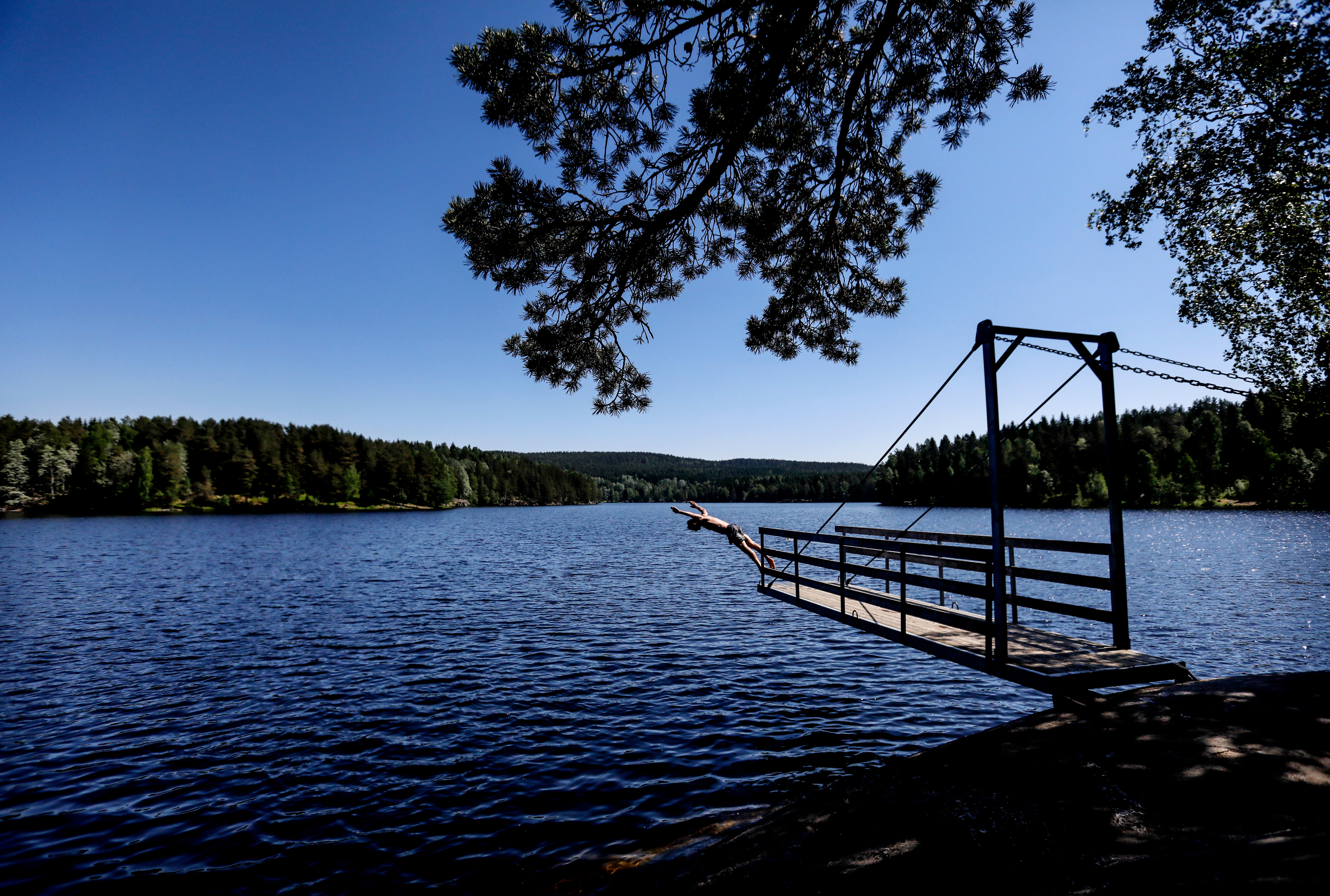 Rundt Nøklevann er det flere steder du kan velge å bade. 