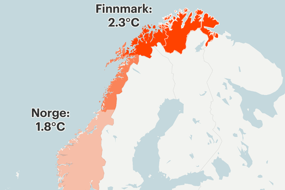Så mye varmere blir det i Norge enn i verden