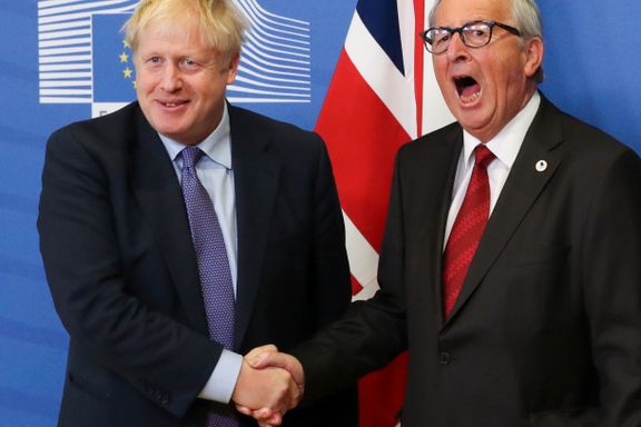 «En super avtale»: Johnson har ankommet feiring i Brussel. Men lykkerusen kan bli kortvarig. 