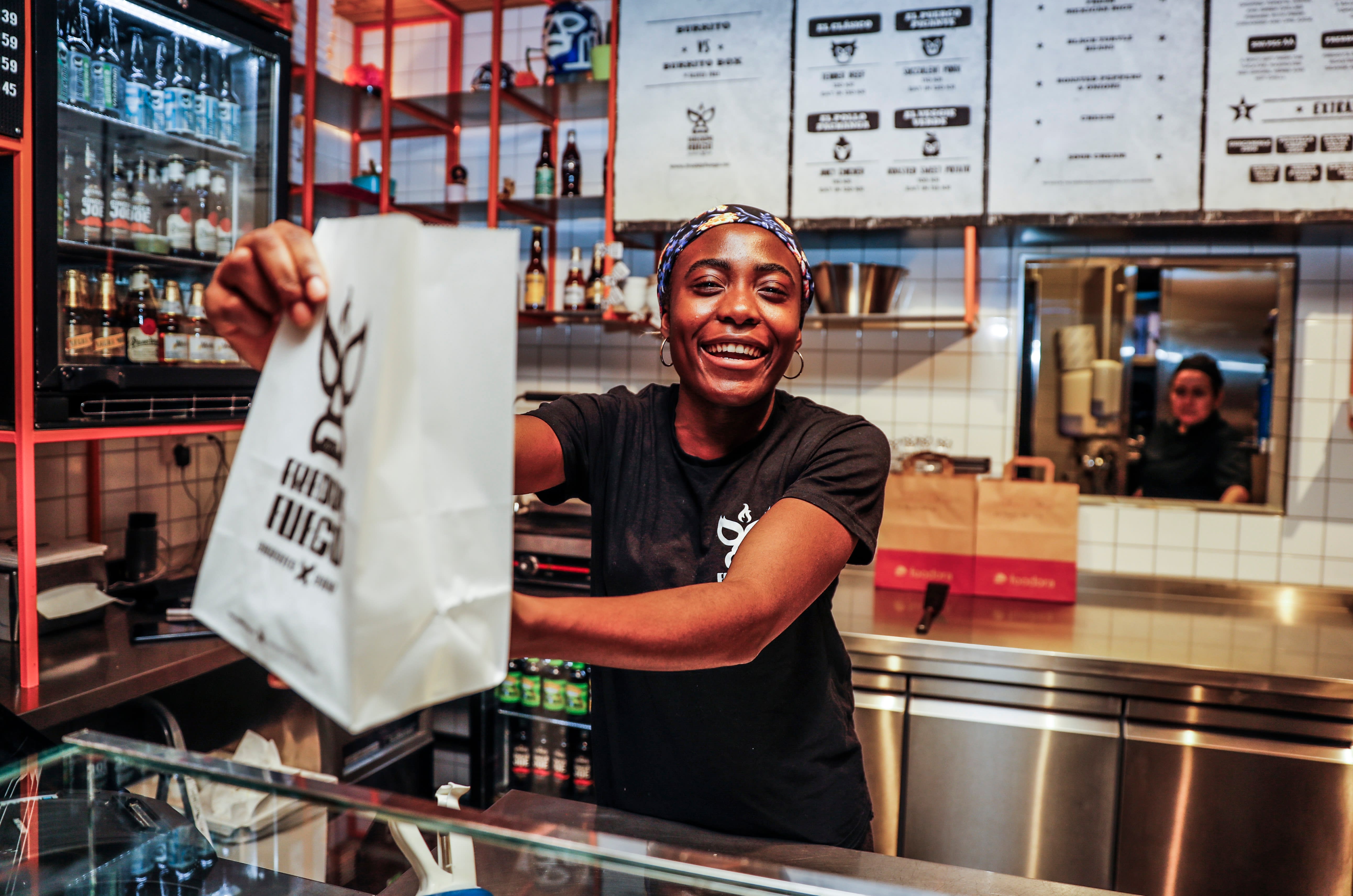 Hos Freddy Fuego får du maten rett i boks – eller i en pose til å ta med.