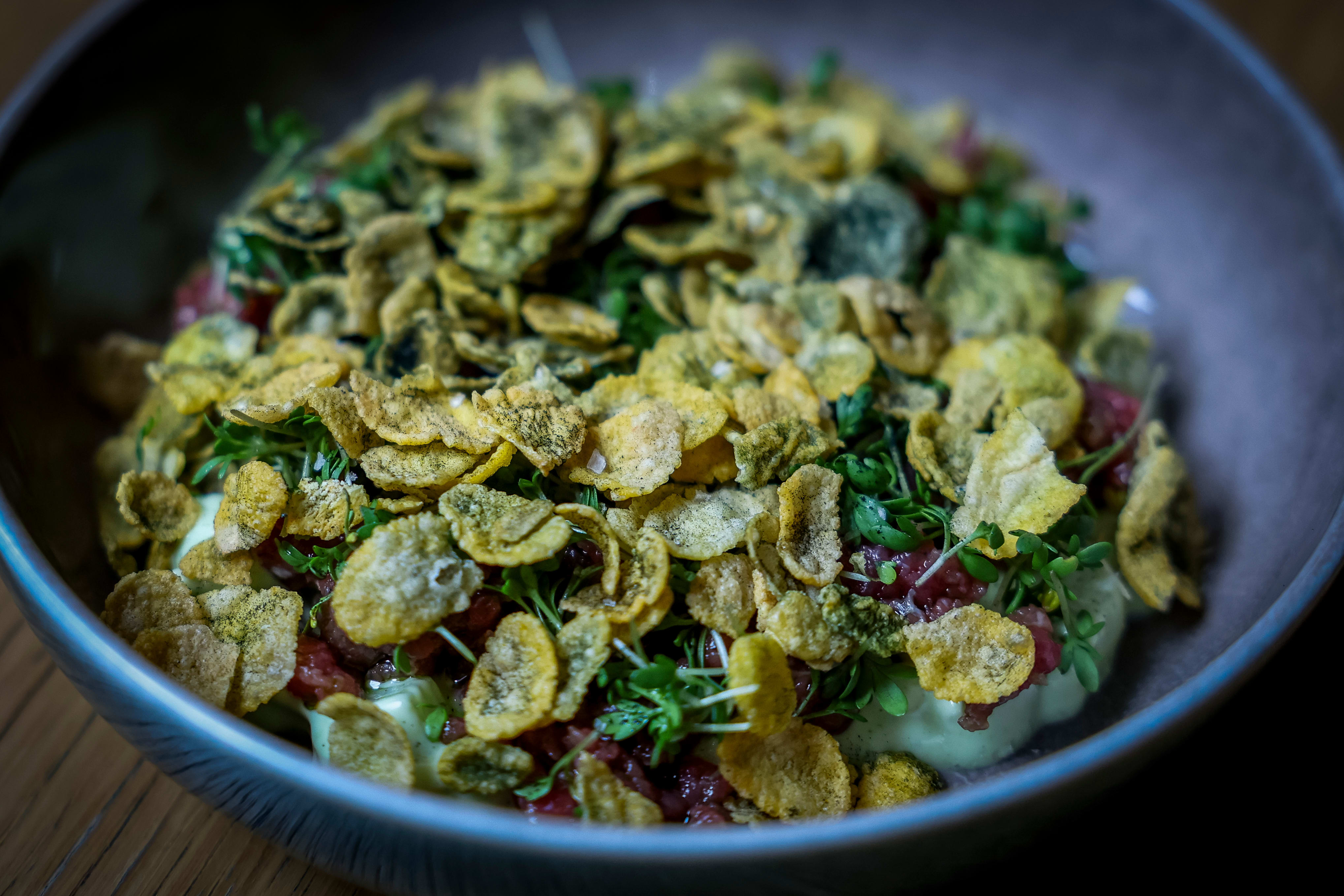 Tartar og cornflakes.
