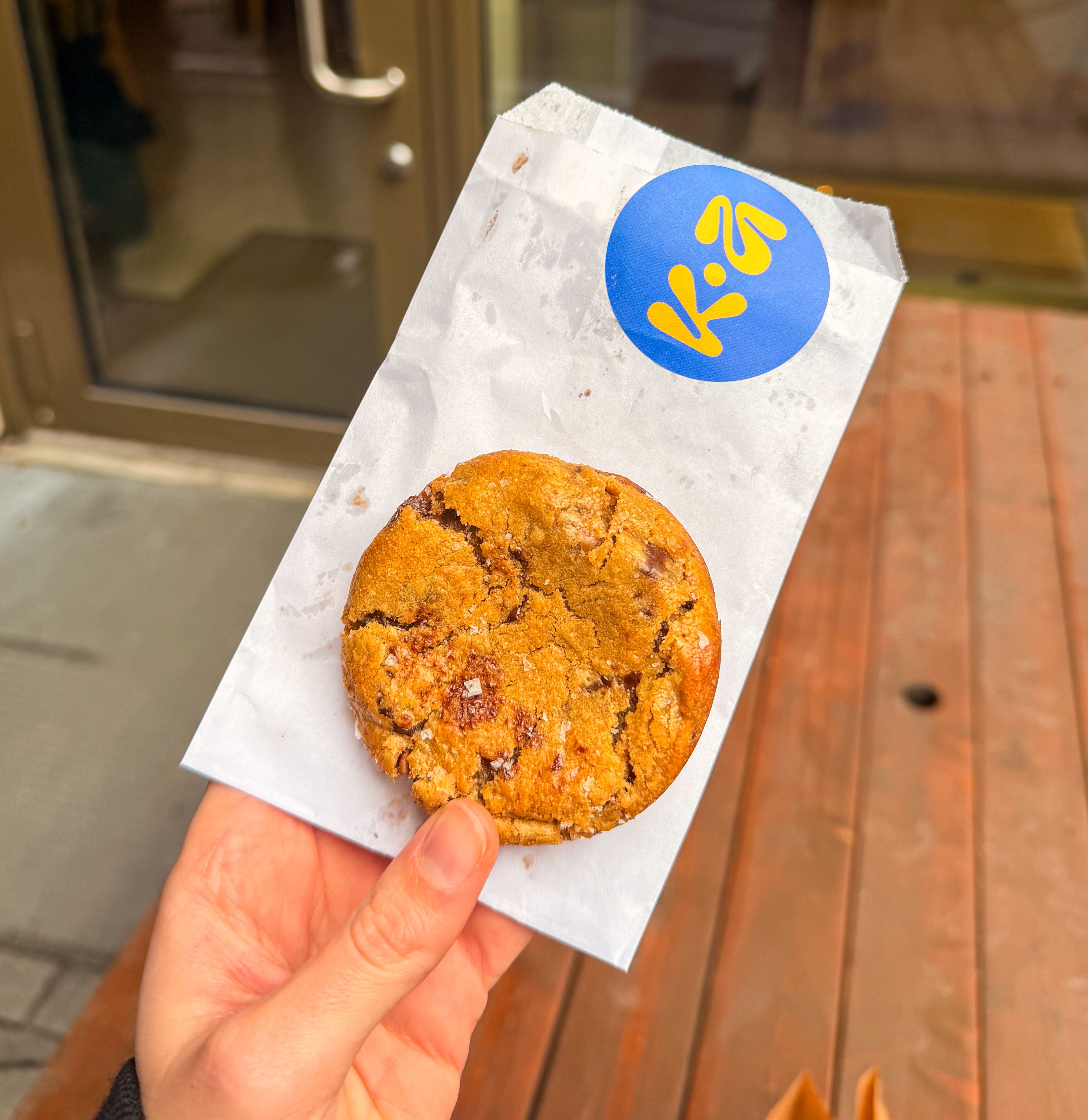 Her hadde vi flask! Cookien var helt nystekt.