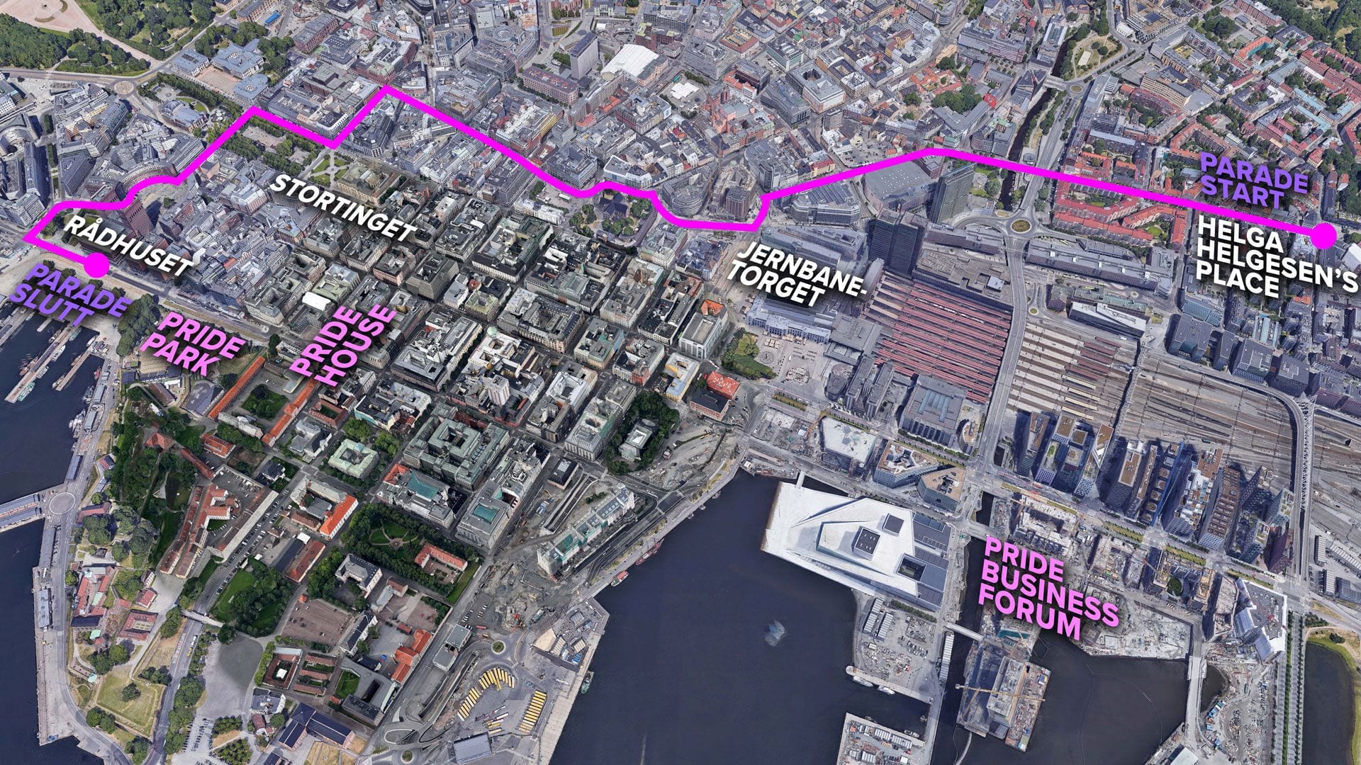 Årets parade går fra Grønland til Rådhusplassen. Den starter kl. 13.