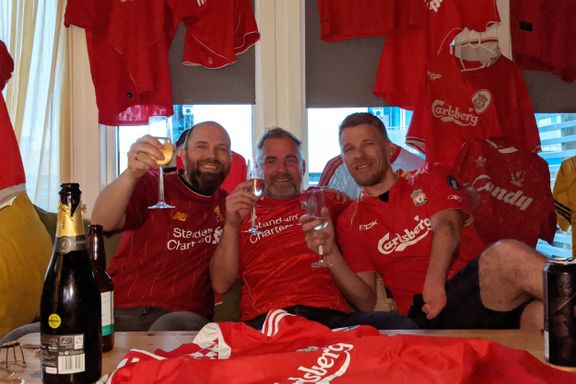 Første gull på 30 år: Slik reagerer Liverpool-fansen fra Tromsø 