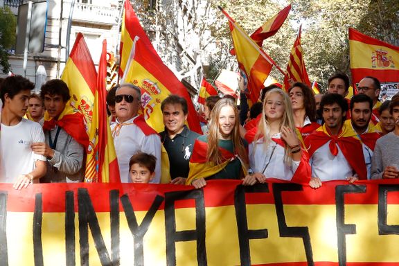 Hundretusener demonstrerer for et forent Spania