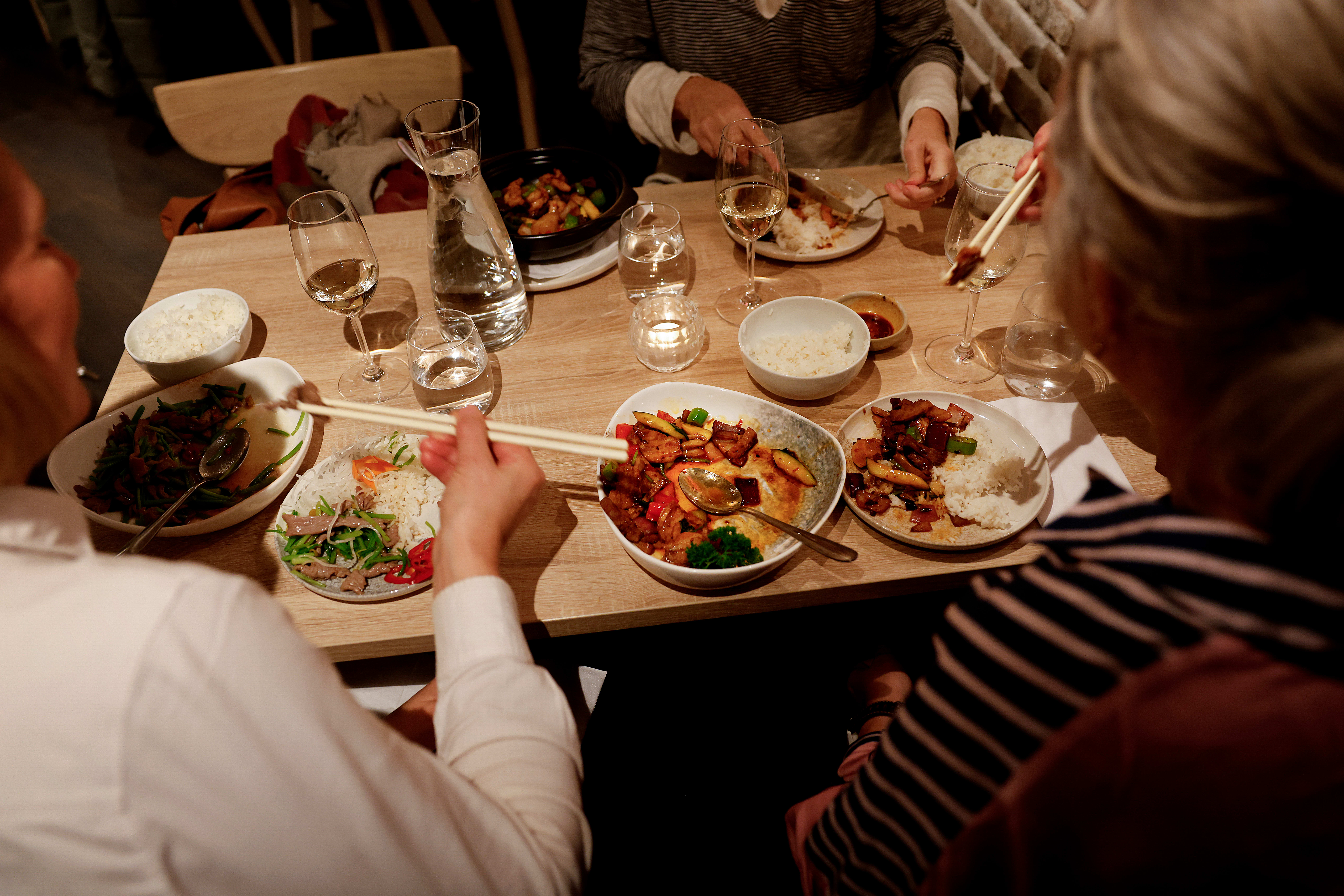 Her er det lett å dele maten.