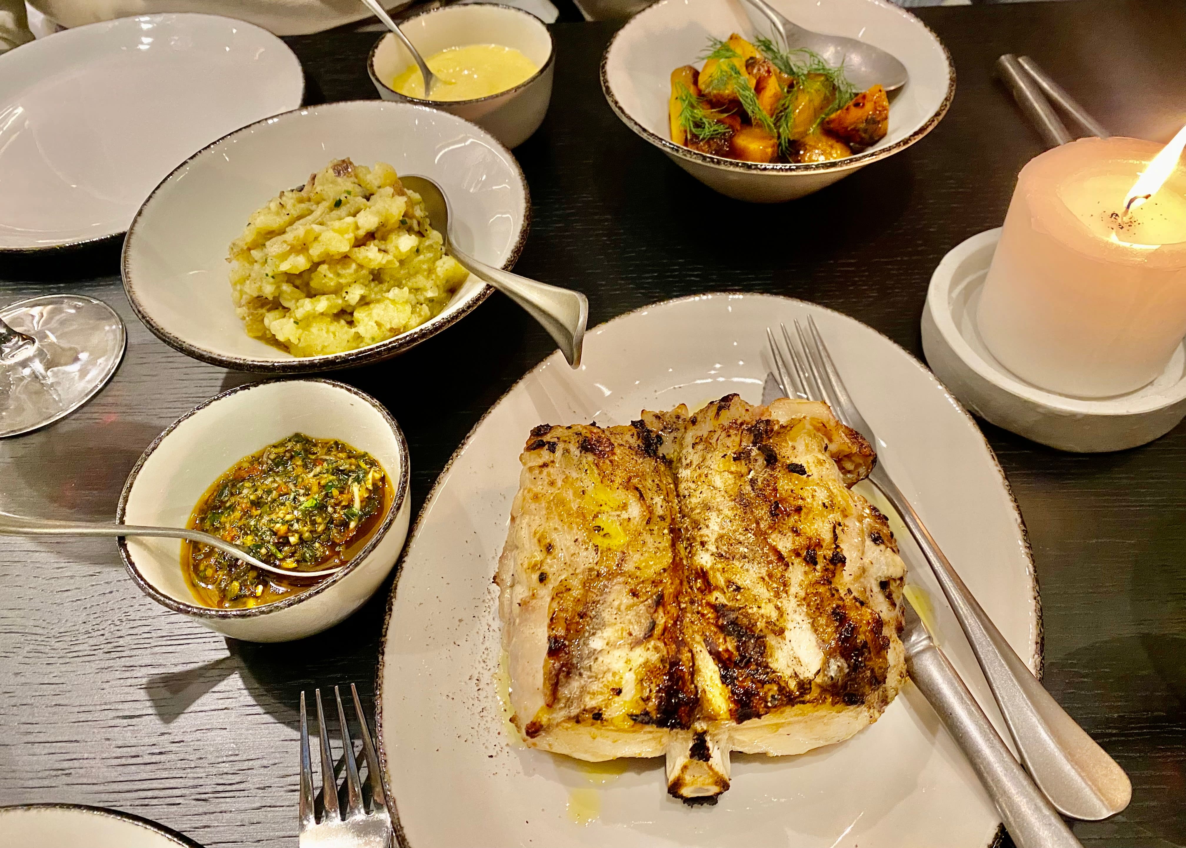 Breiflabb grillet på beinet smaker nydelig. 