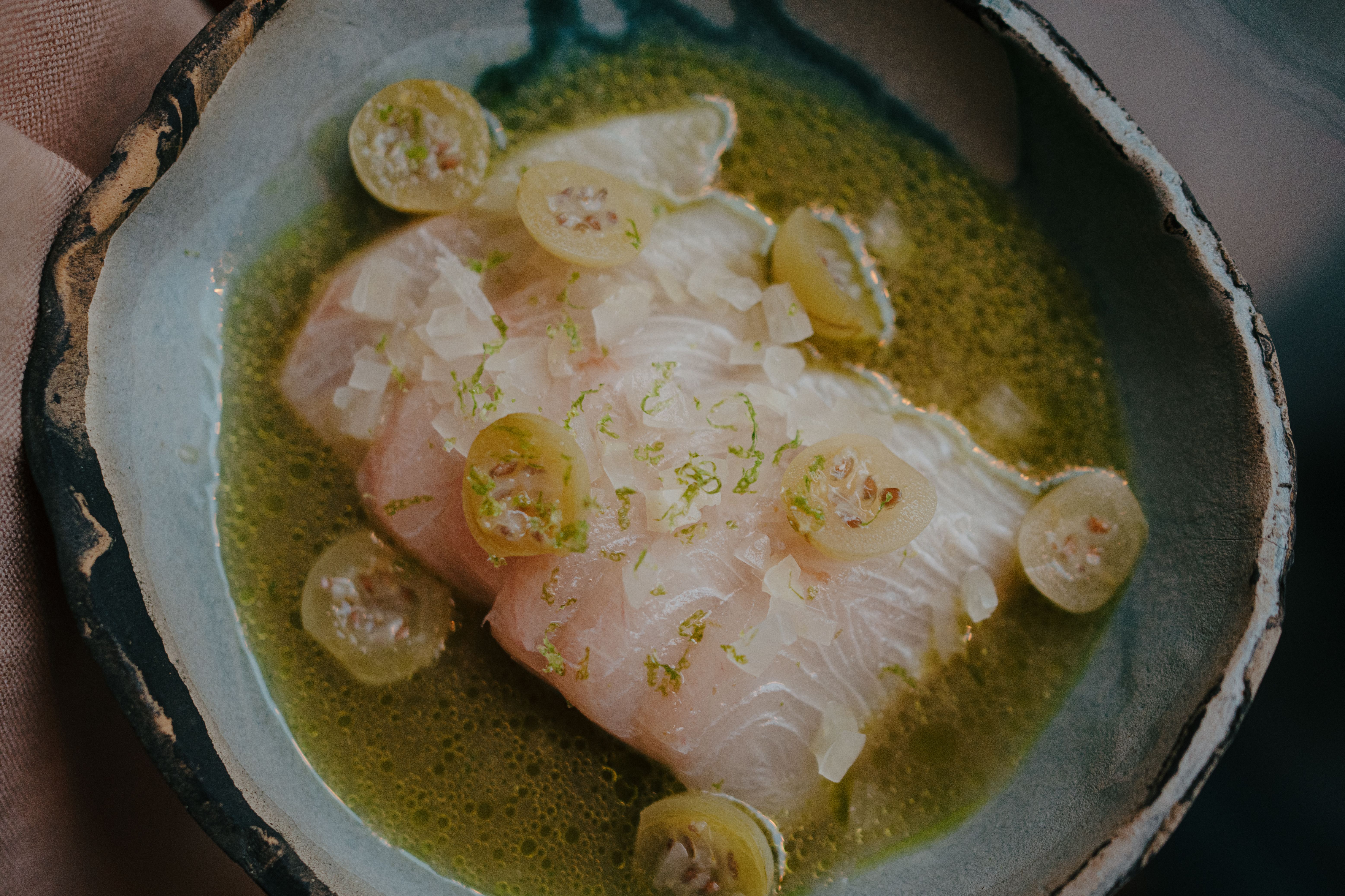 Hamachi på menyen her også.