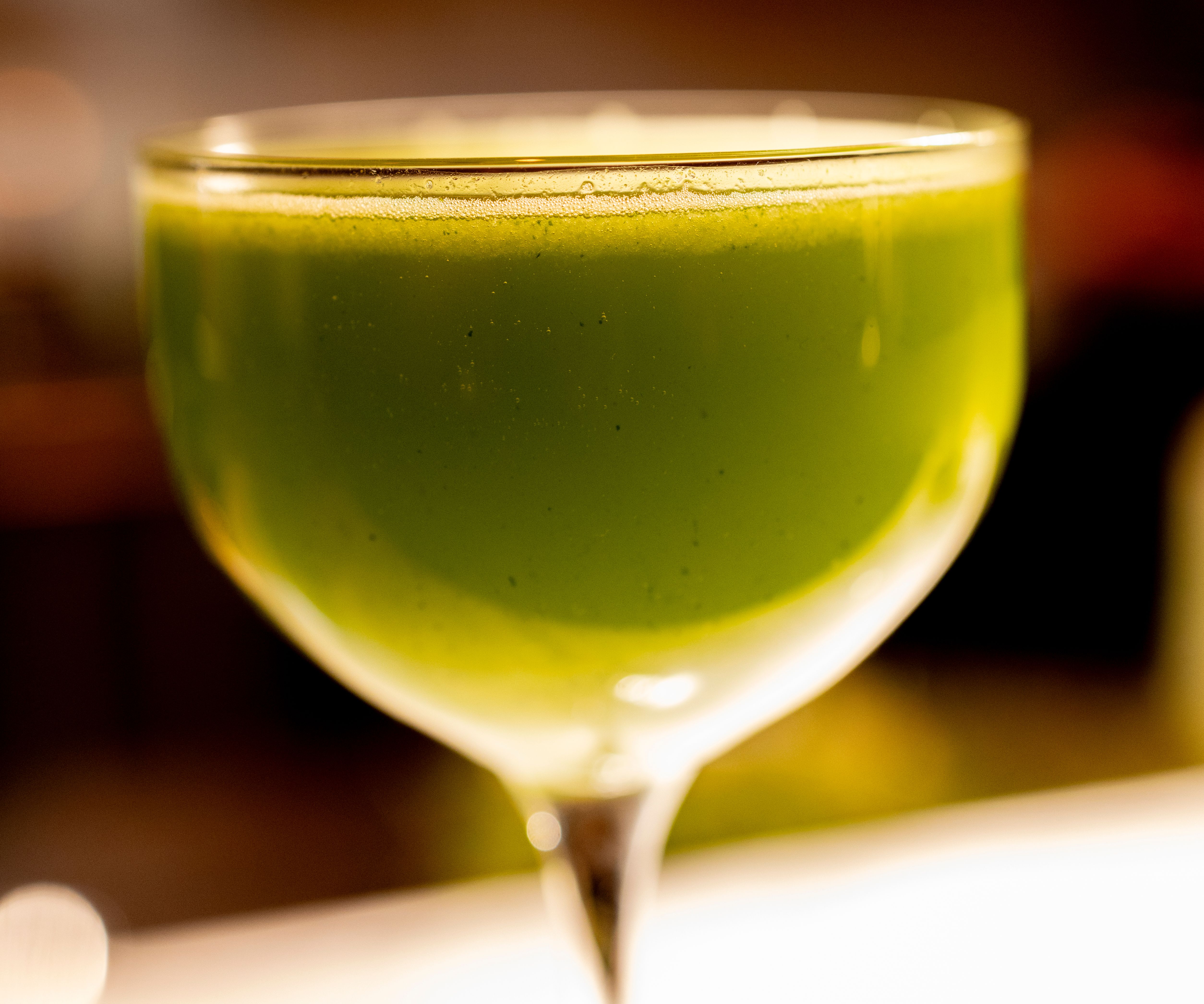 Coriander daquiri tilfredstiller behovet for en søt avslutning. Desserten er underveldende.