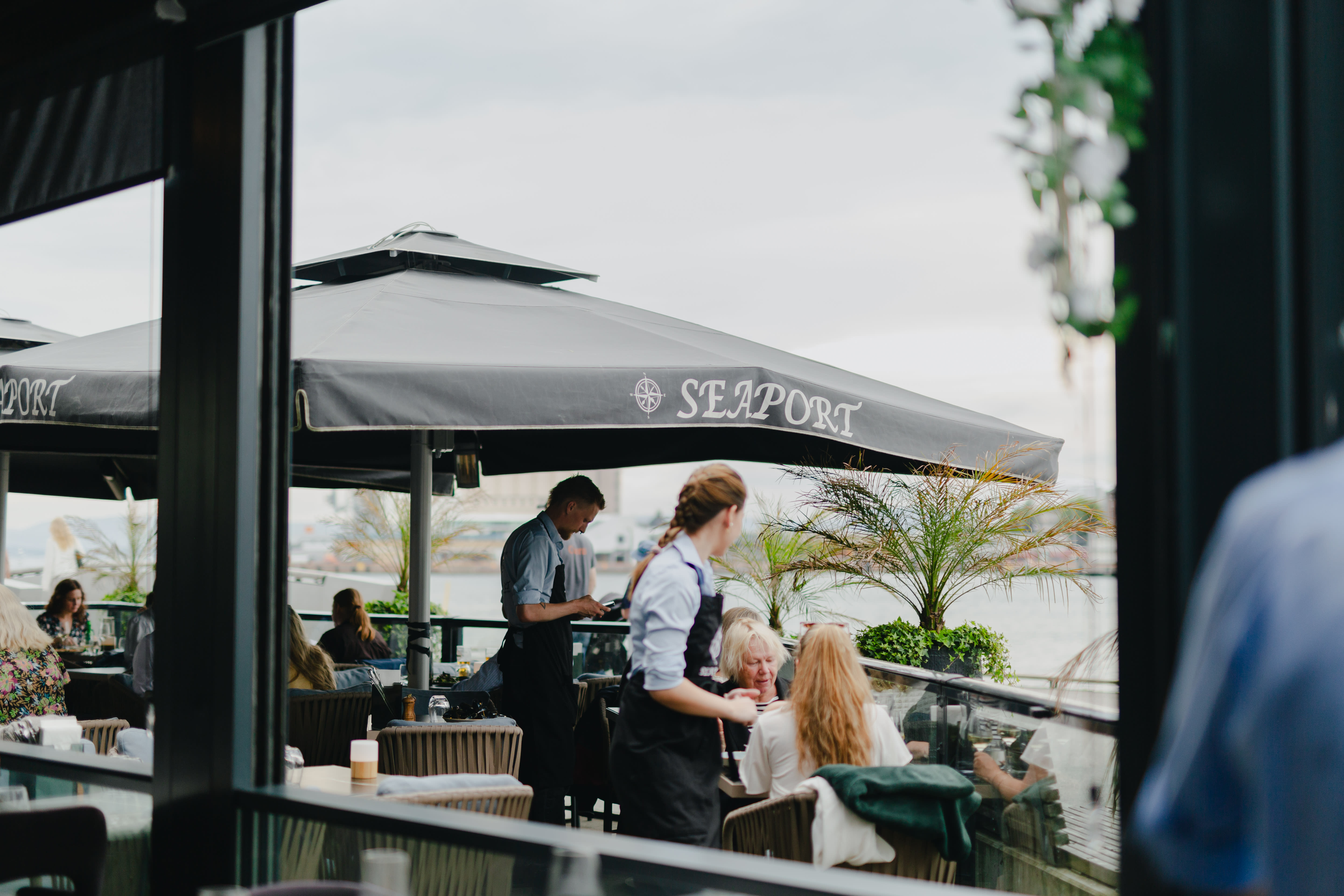 Fin utsikt fra uteserveringen.