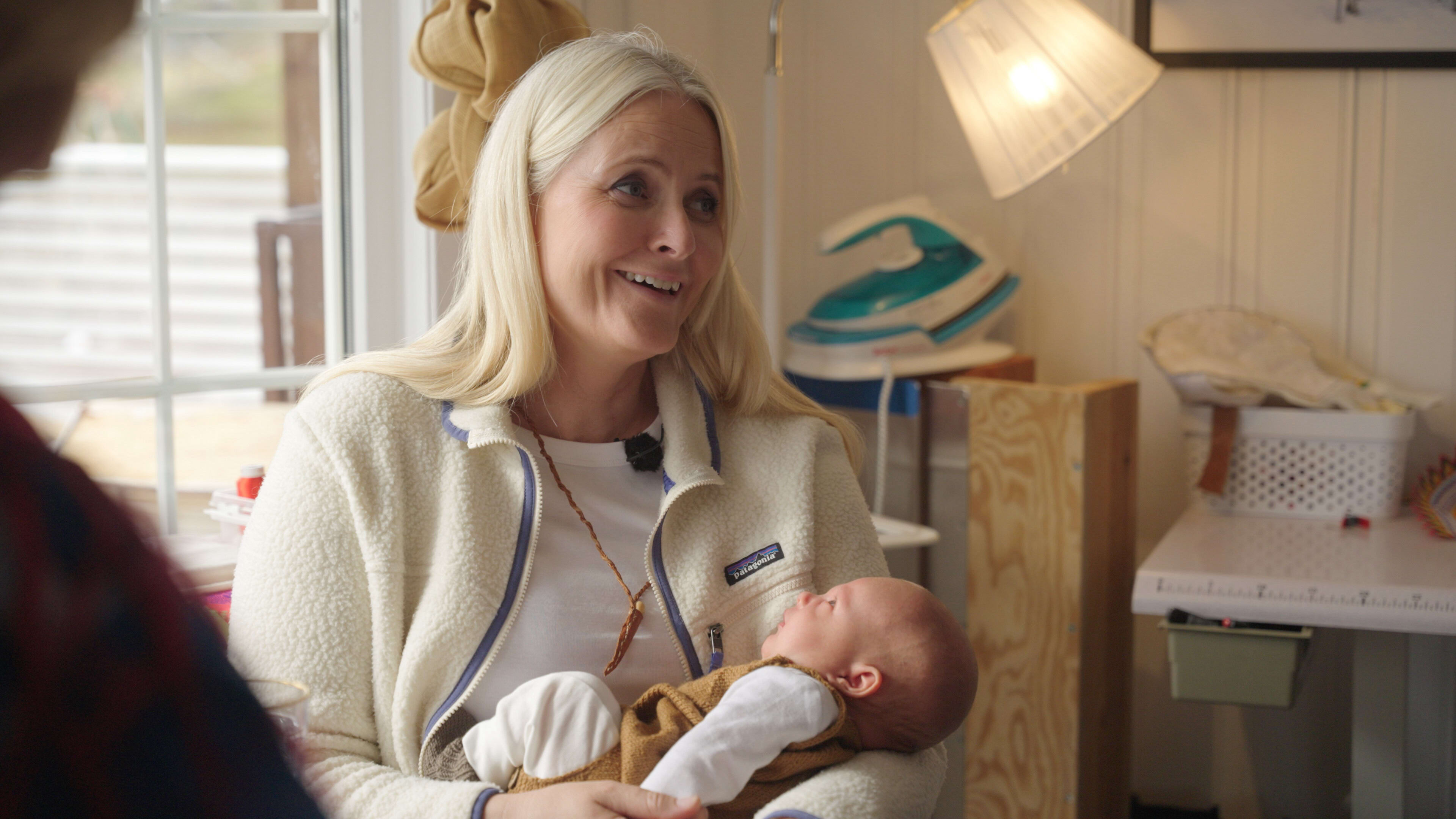 Mette-Marit hjemme hos familien Triumf i Kautokeino. 