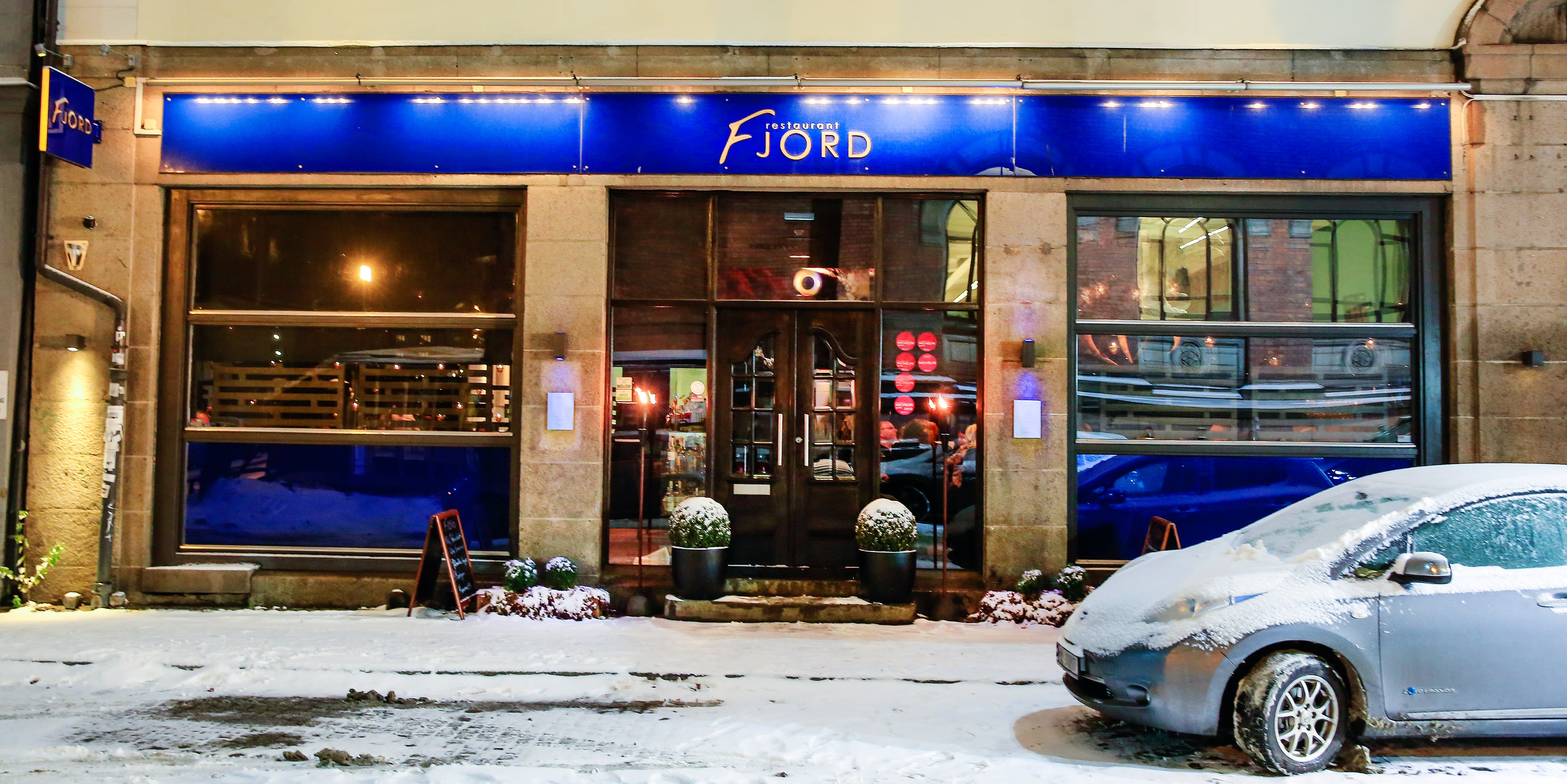 Restaurant Fjord ligger sentralt i Kristian Augusts gate. 