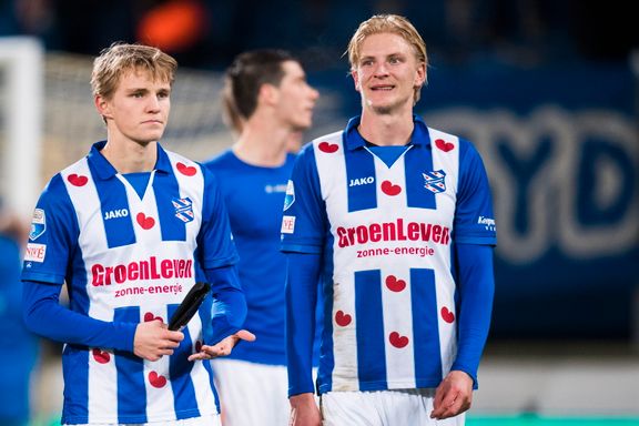 Martin Ødegaard og Morten Thorsby på banen i Heerenveen-tap