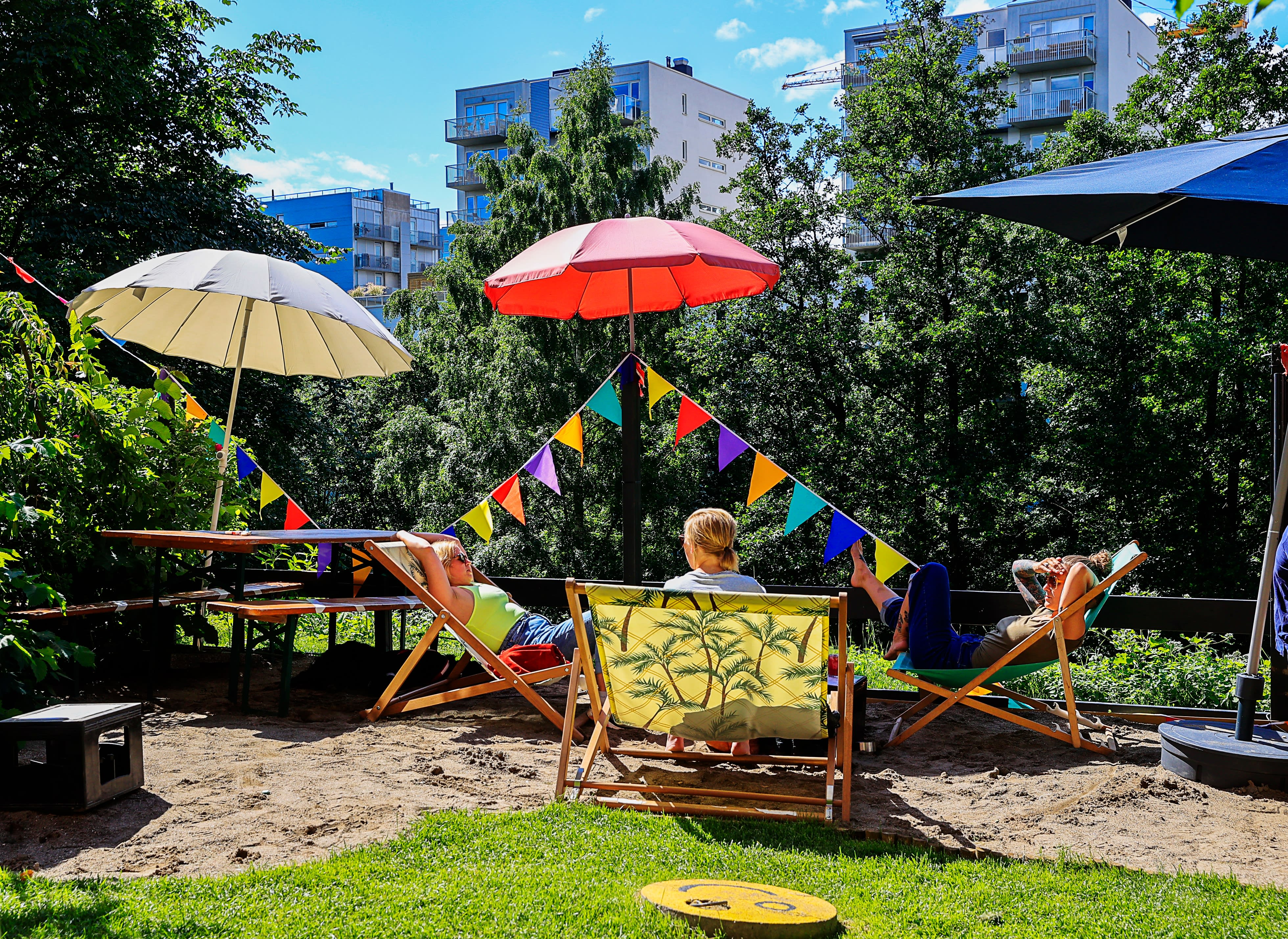 Strandbar øverst på Grünerløkka. 