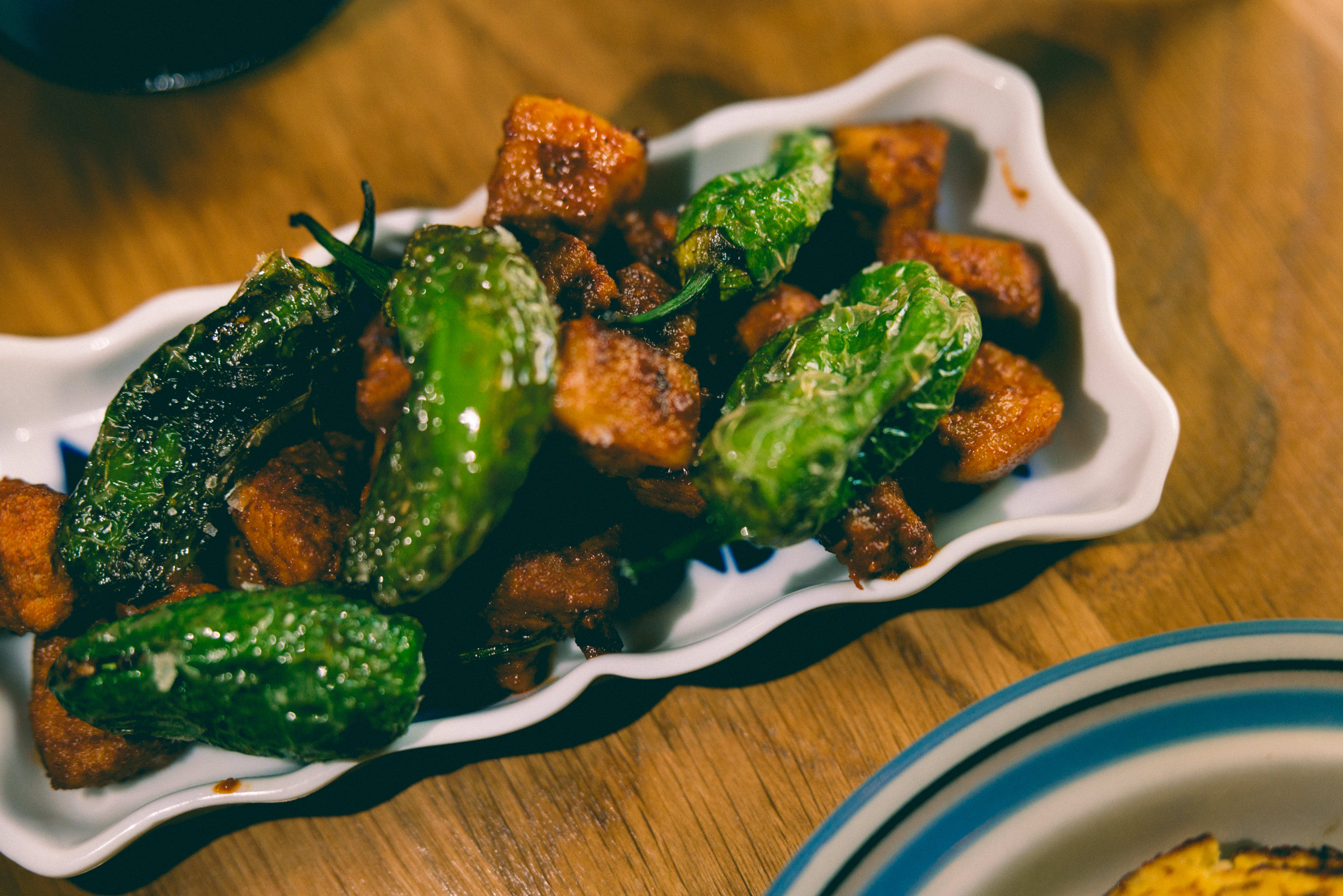 Kjøtt og paprika, en hellig kombinasjon om smakene sitter. Her blir det for tørt.
