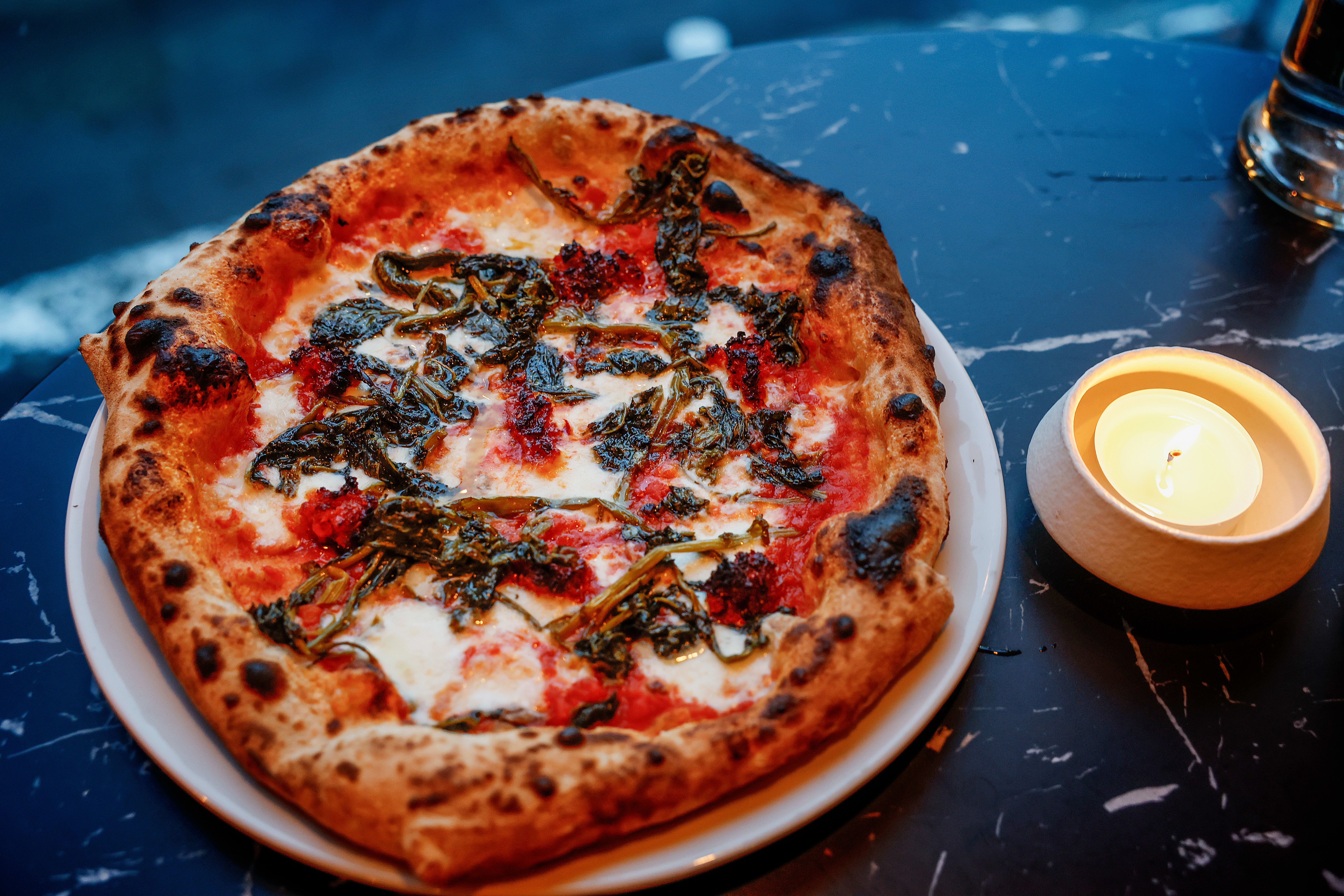 Calabrese med nduja og cime di rapa. 