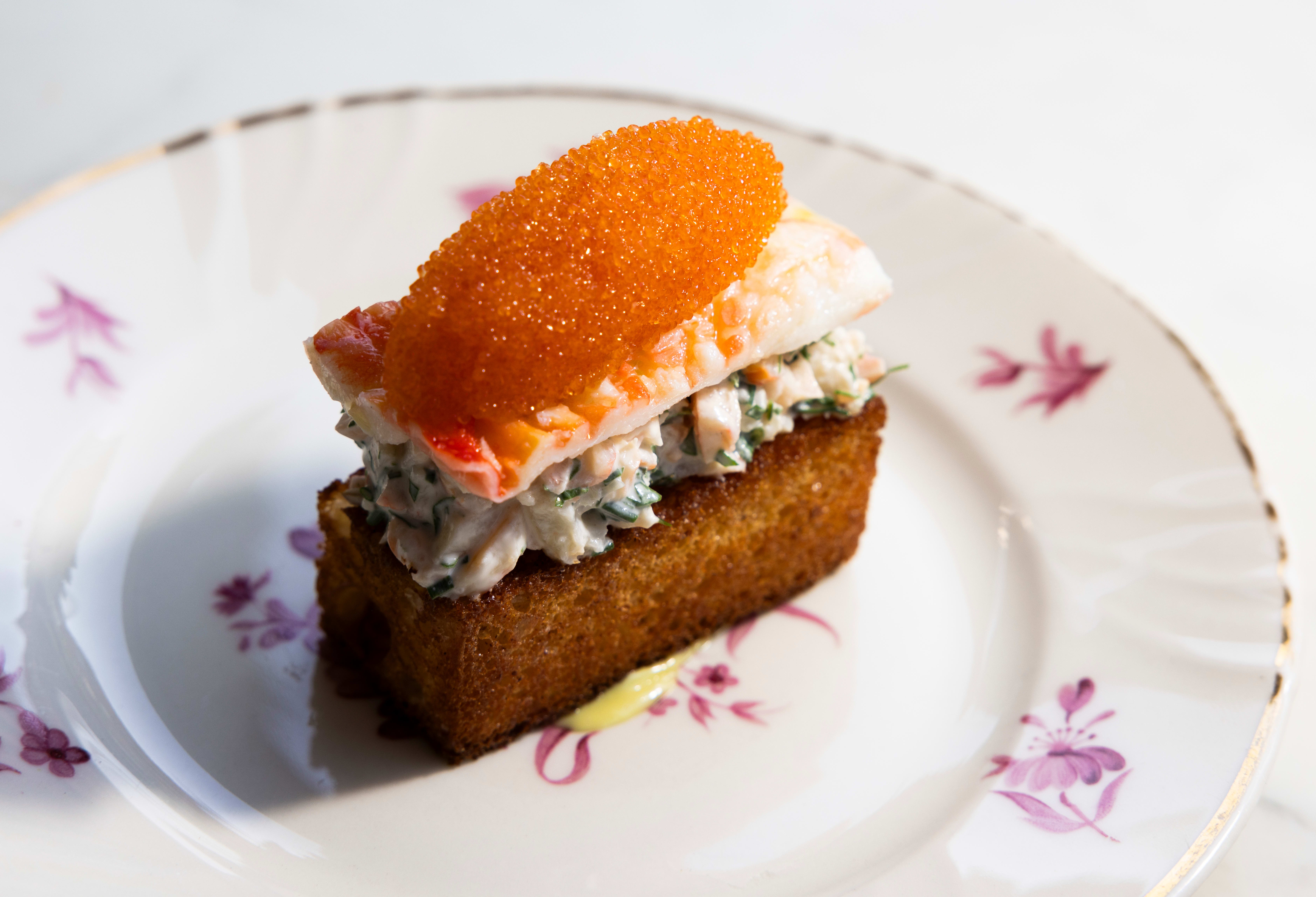 Kongekrabbe med løyrom innfrir. 