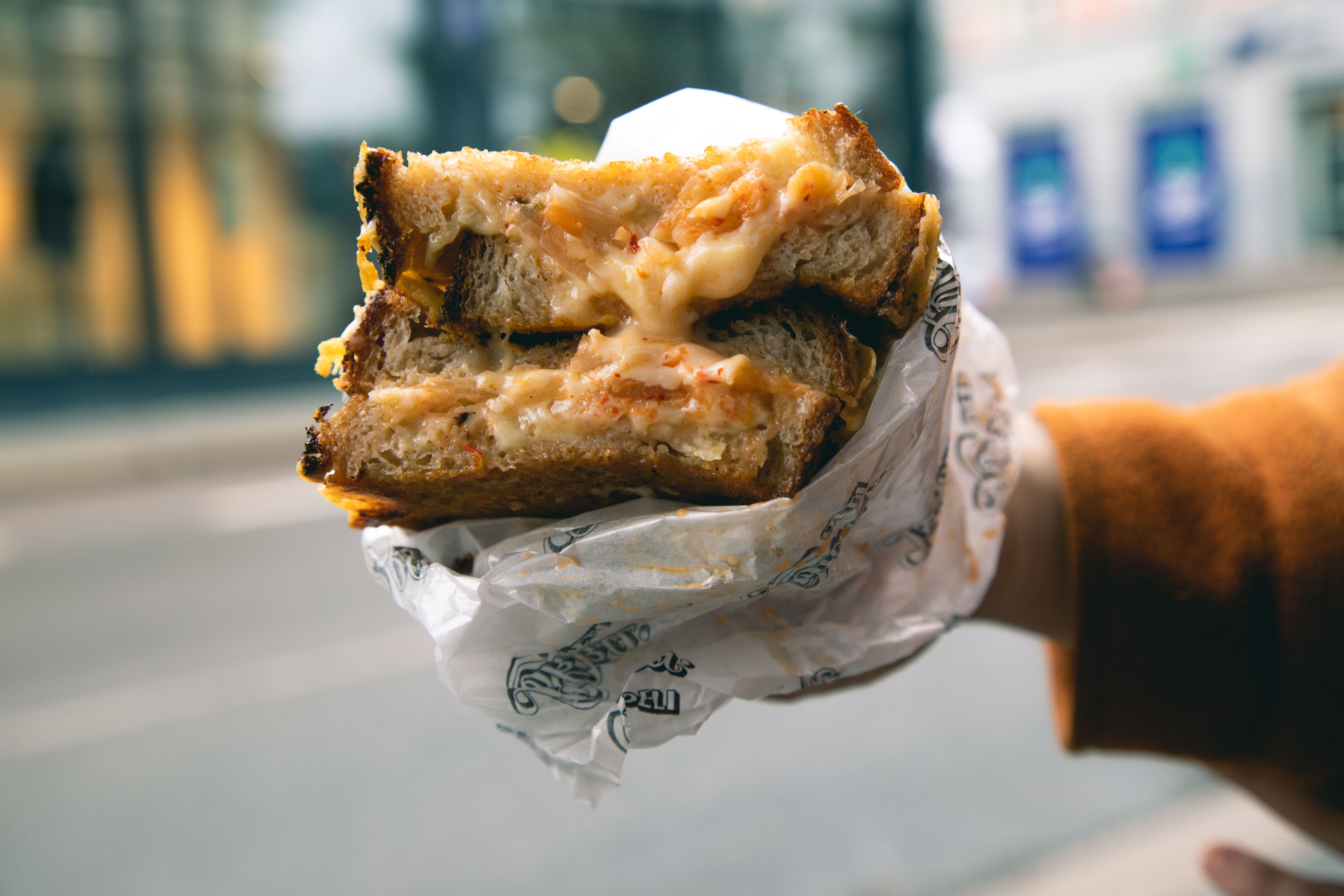 Kimcheese-sandwich fra Løkka deli.