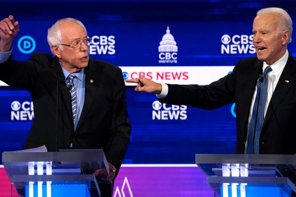 Sanders utsatt for harde angrep i kaotisk og amper debatt