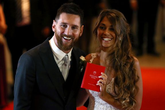 Messi giftet seg med barndomskjæresten
