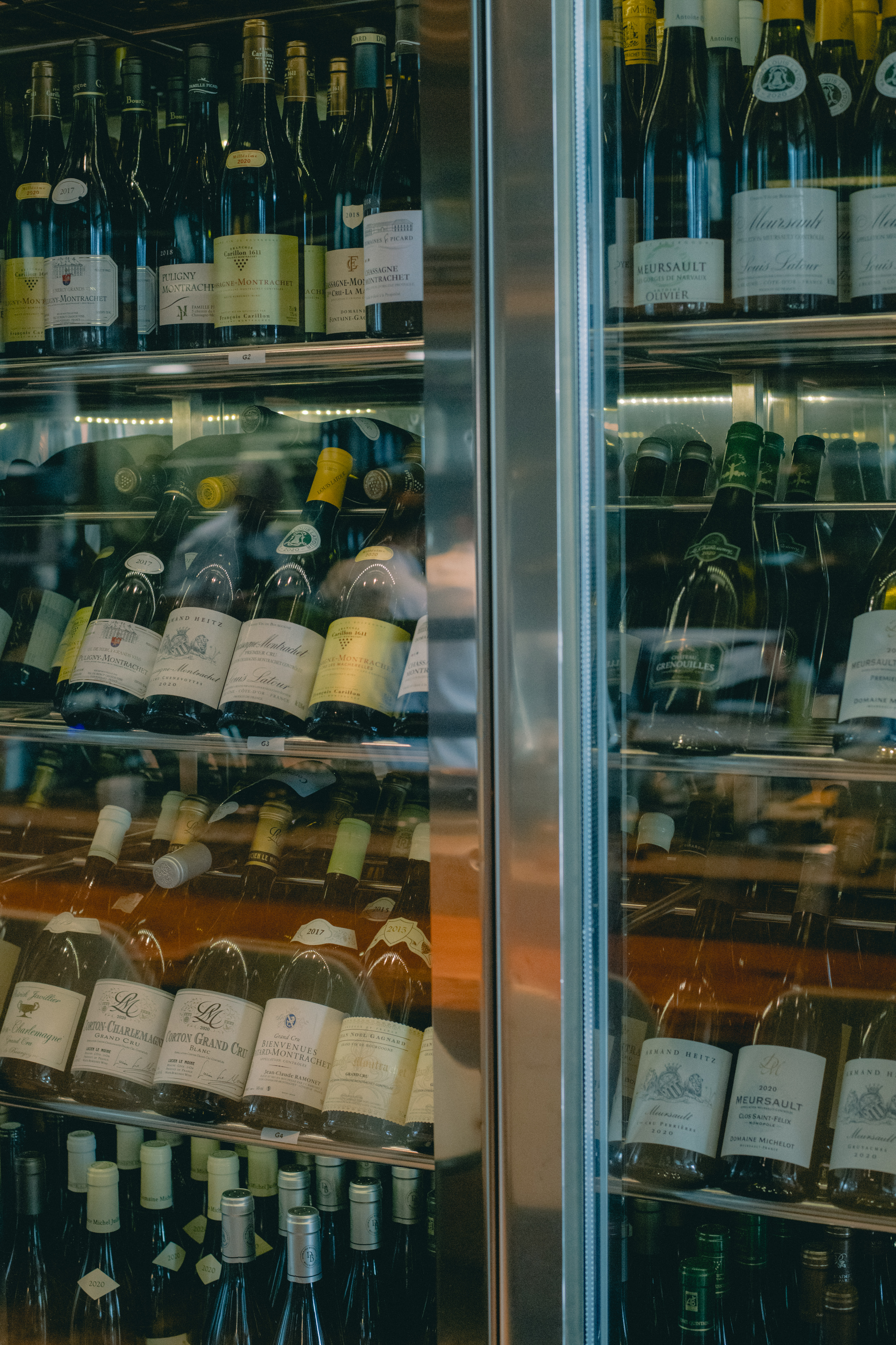 Bra utvalg av vin i menyen. 