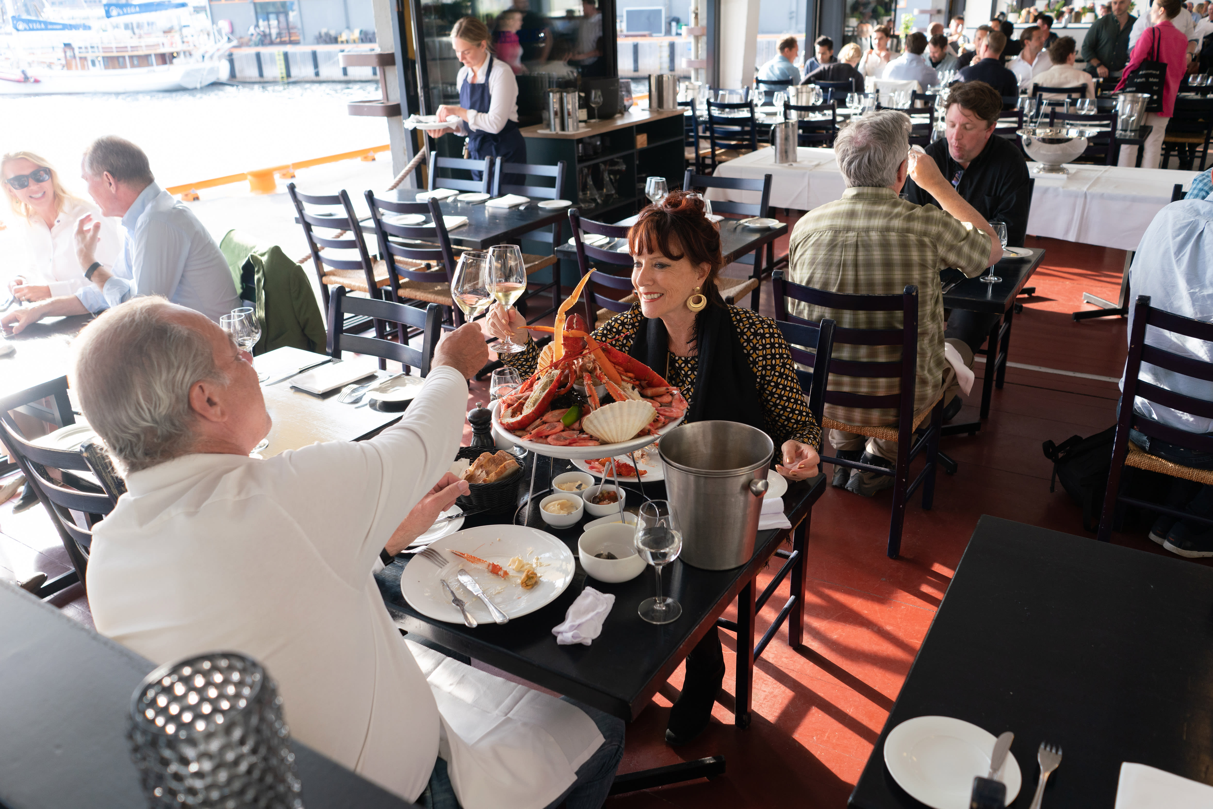 Fine restauranter i vannkanten