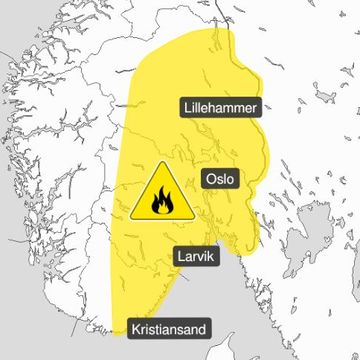 Farevarsel for skogbranner på Østlandet. Onsdag kan det bli enda tørrere.