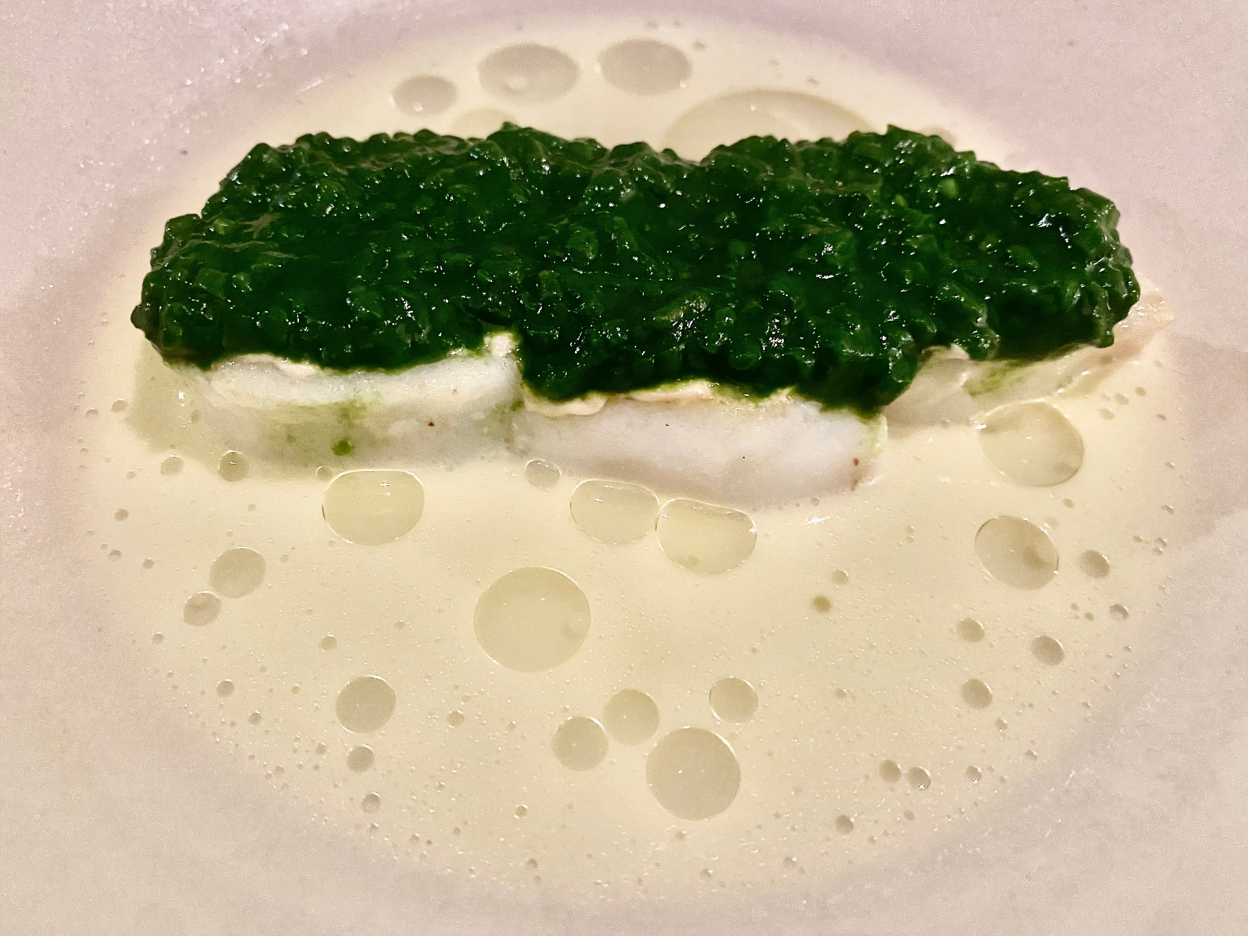 Skrei med lokk av persille, salturt